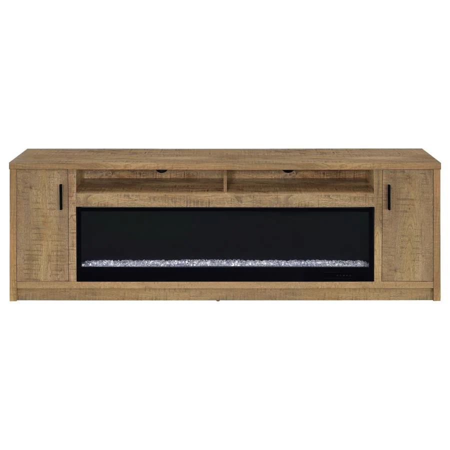 Eddy - 79" 2-Door TV Stand Fireplace Media Console - Mango - Image 4
