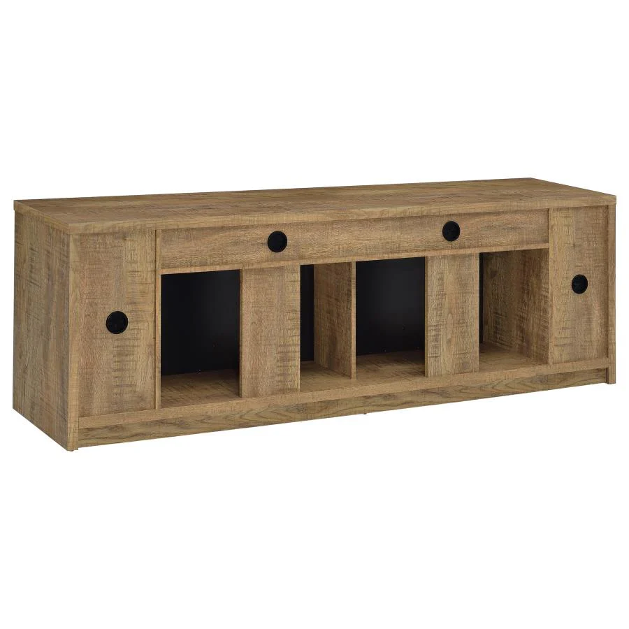 Eddy - 79" 2-Door TV Stand Fireplace Media Console - Mango - Image 7