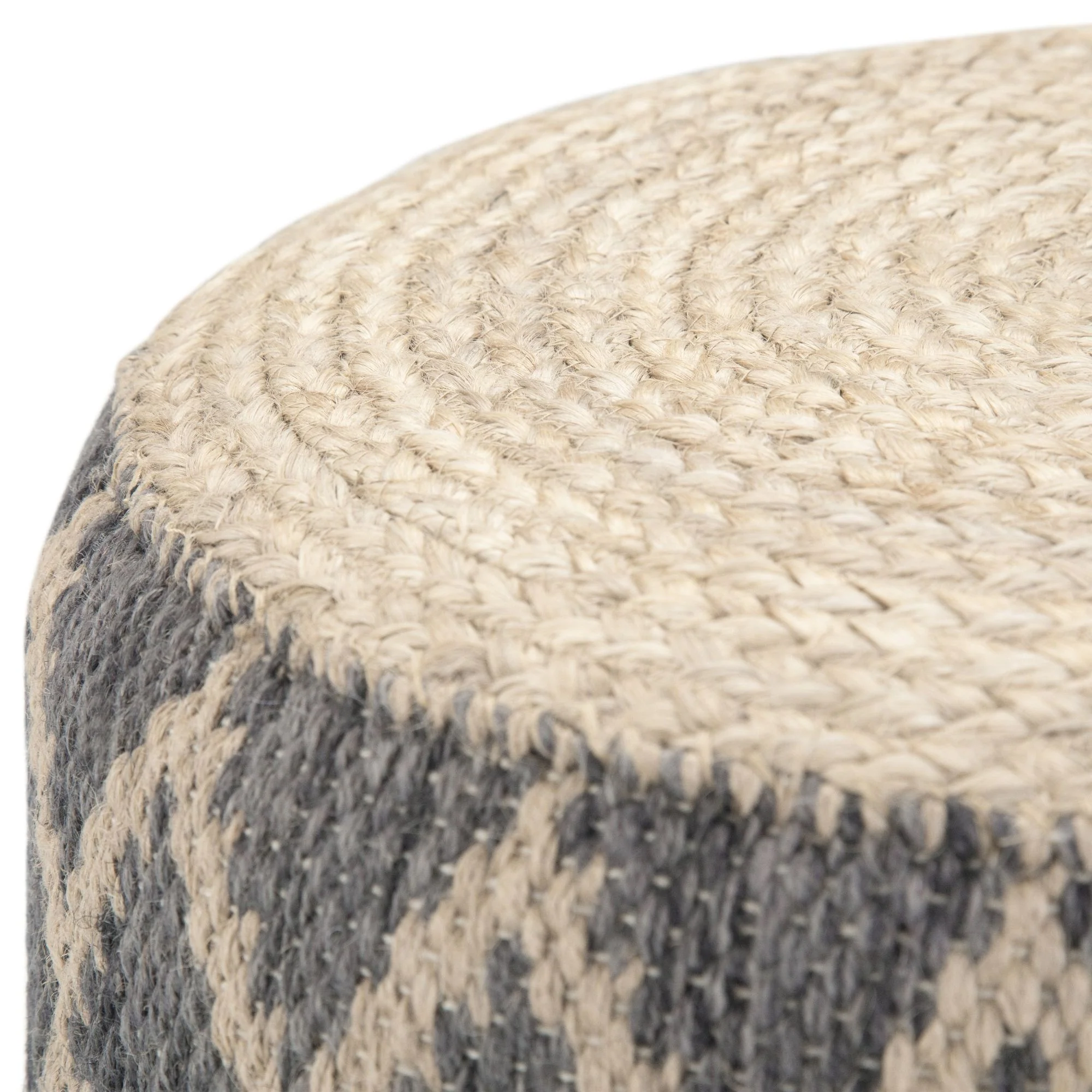 Edgeley - Handcrafted Round Pouf - Image 11