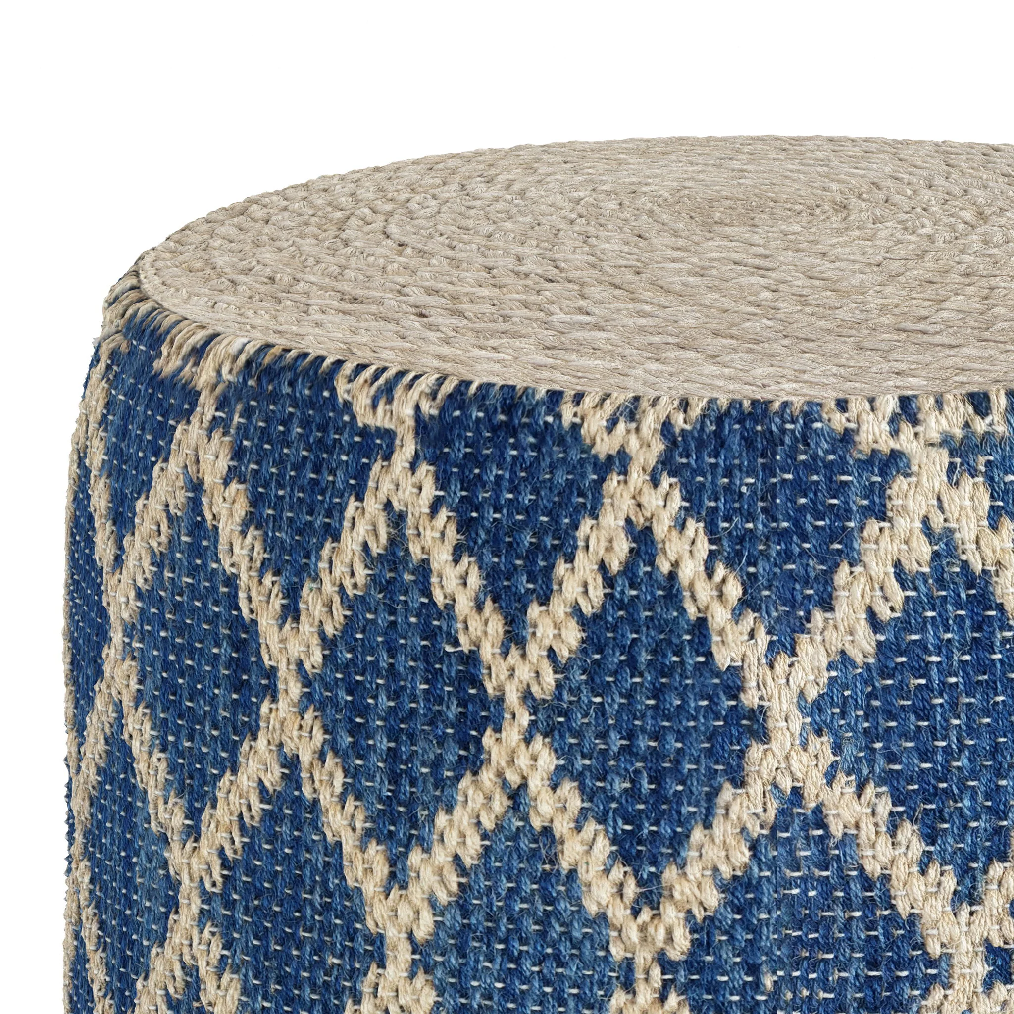 Edgeley - Handcrafted Round Pouf - Image 5
