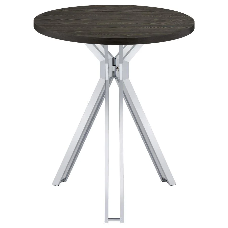 Edgerton - Round Pub Height Bistro Bar Table - Dark Oak - Image 5