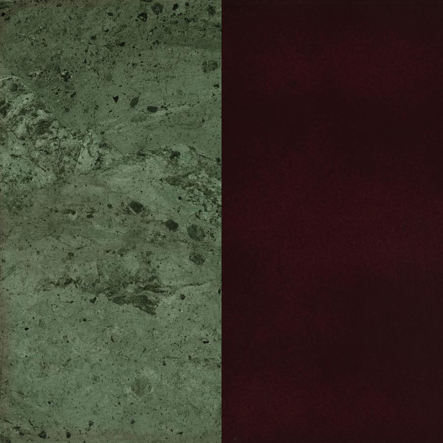 Edite - Round Marble Top Accent Side Table - Merlot - Image 6