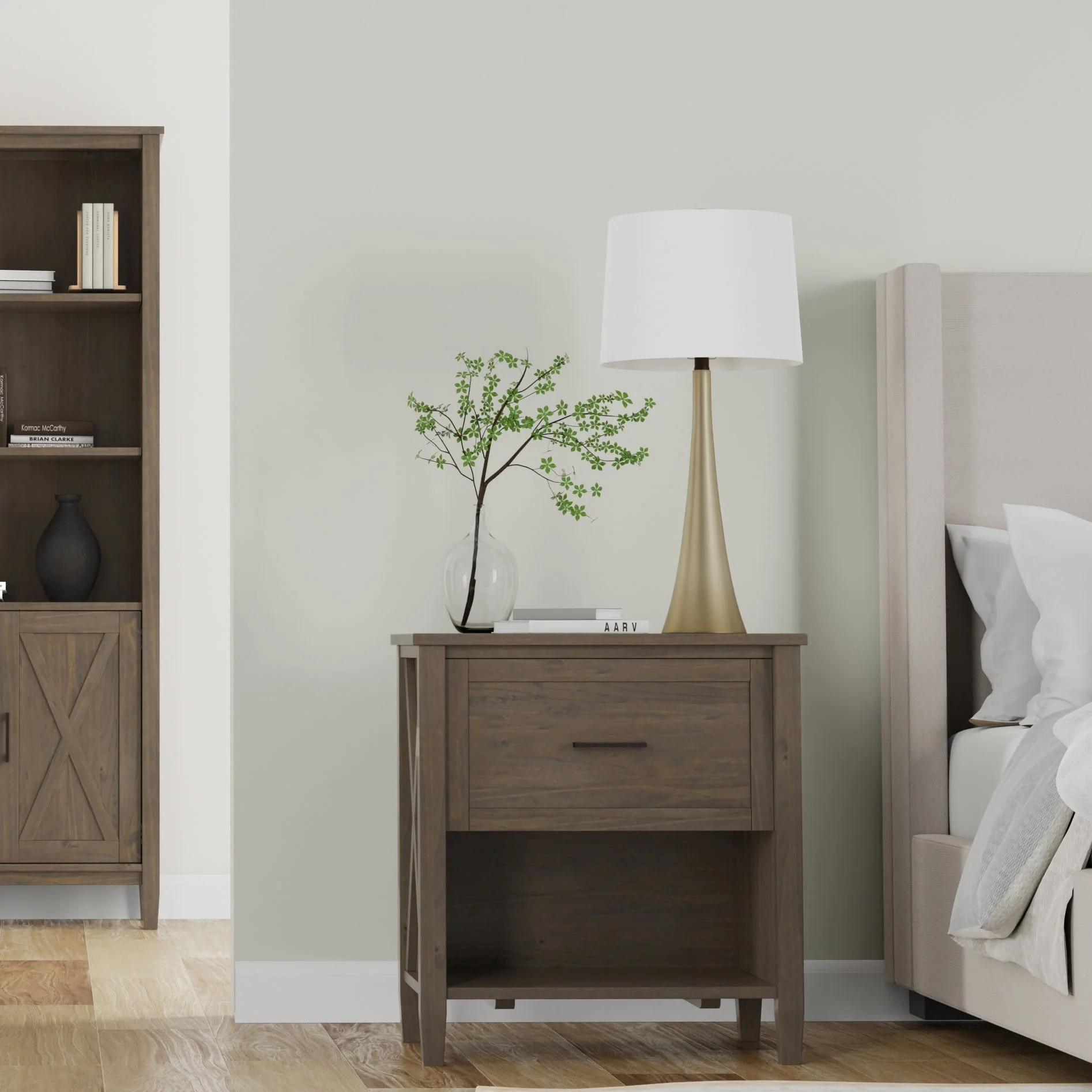 Ela - Bedside Table - Smoky Brown - Image 9