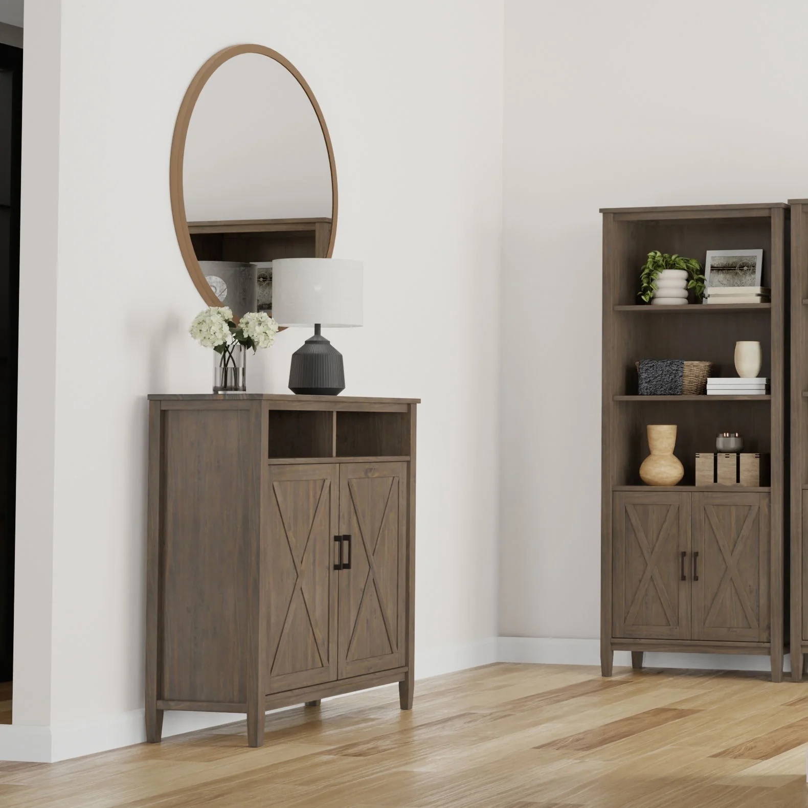 Ela - Medium Storage Cabinet - Smoky Brown - Image 5