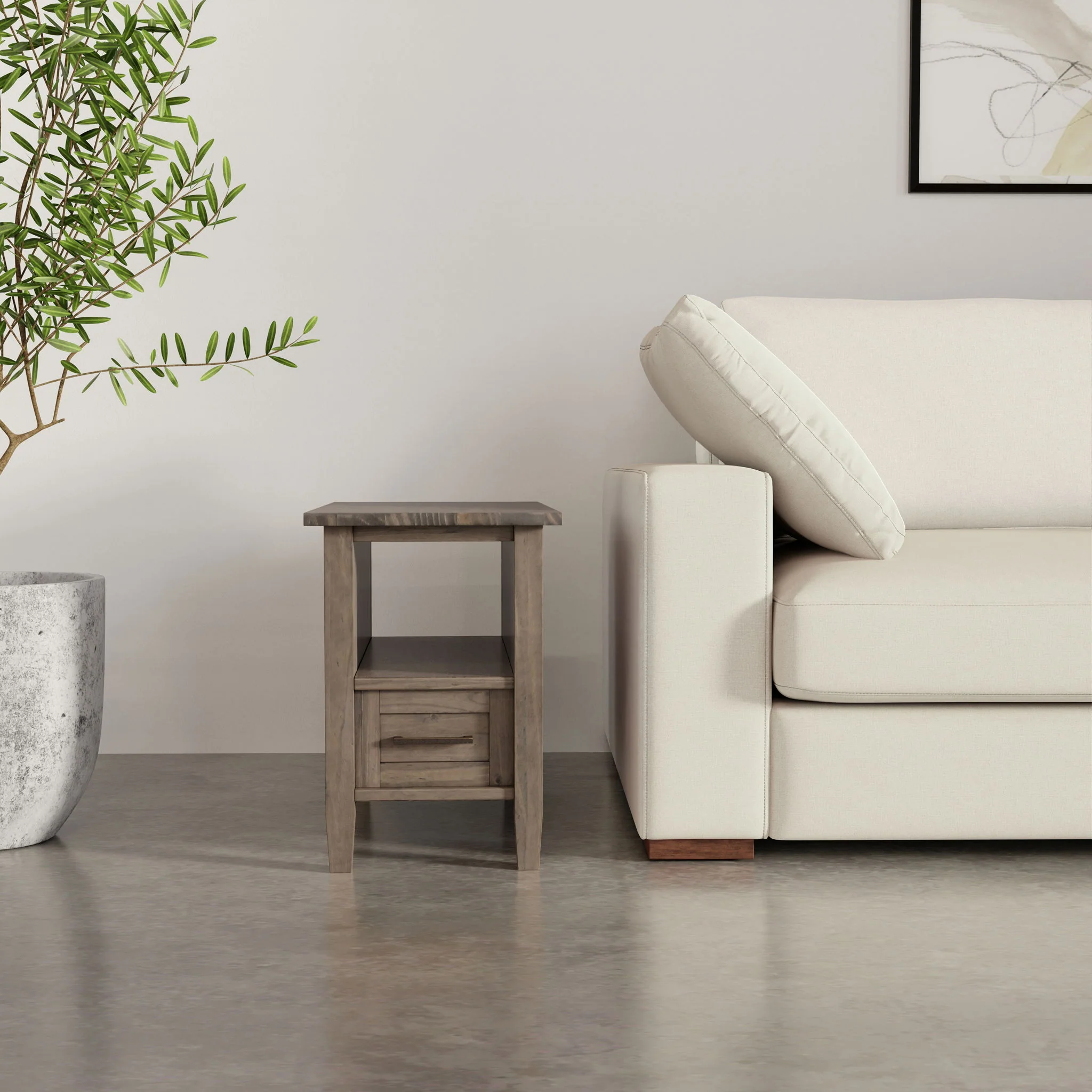Ela - Narrow End Table - Brown - Image 5