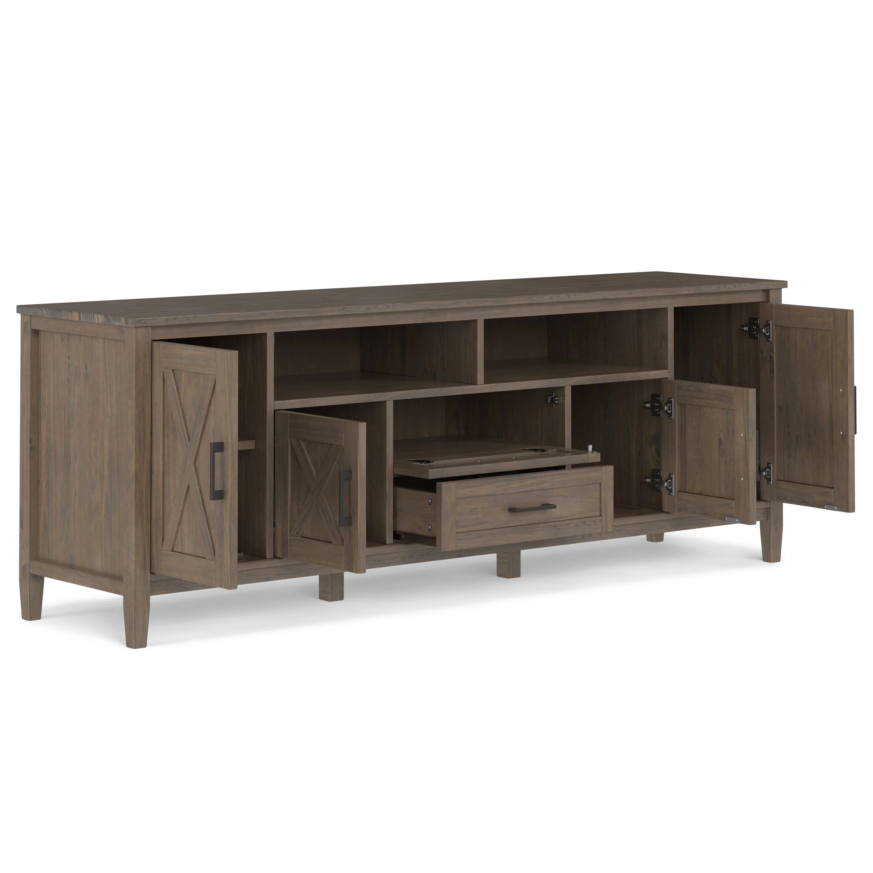 Ela - TV Media Stand - Smoky Brown - Image 10