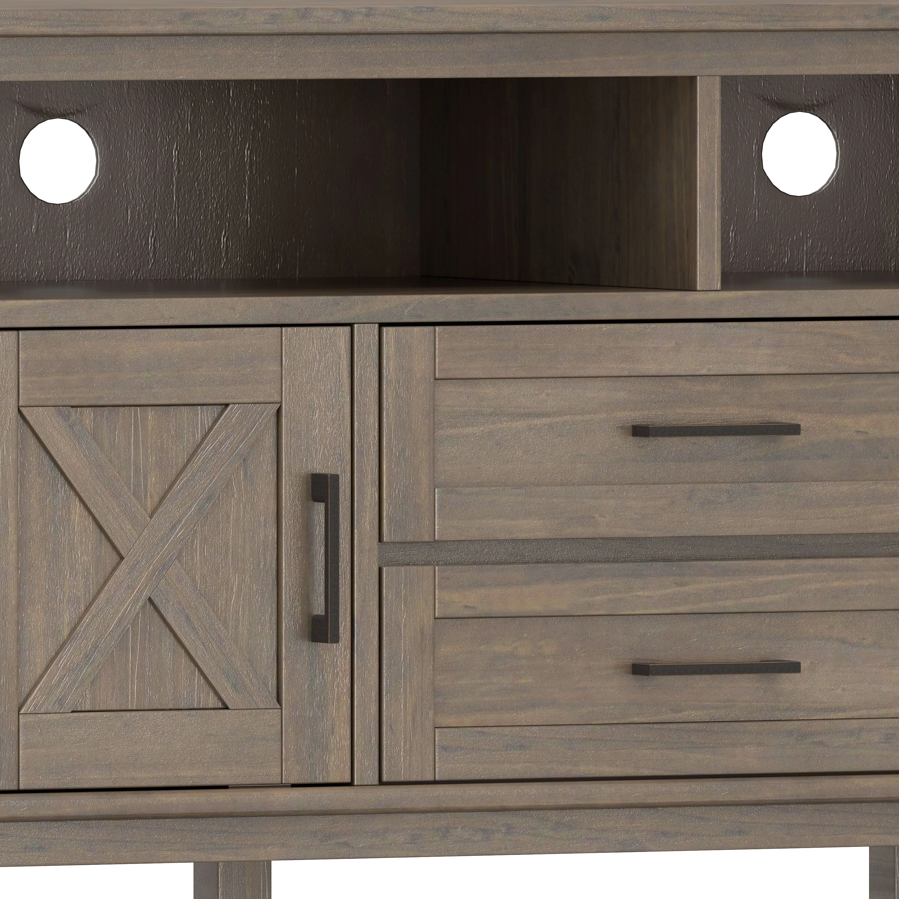 Ela - TV Media Stand - Smoky Brown - Image 9