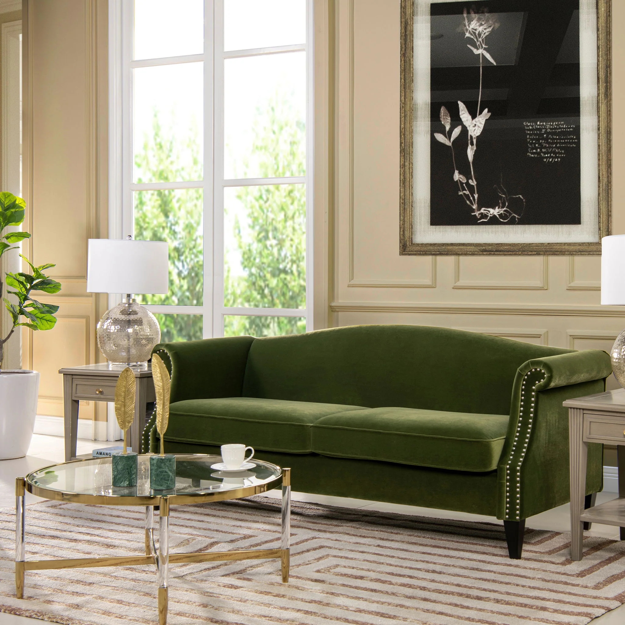 Elaine - Camel Back Small Space Sofa - Image 13
