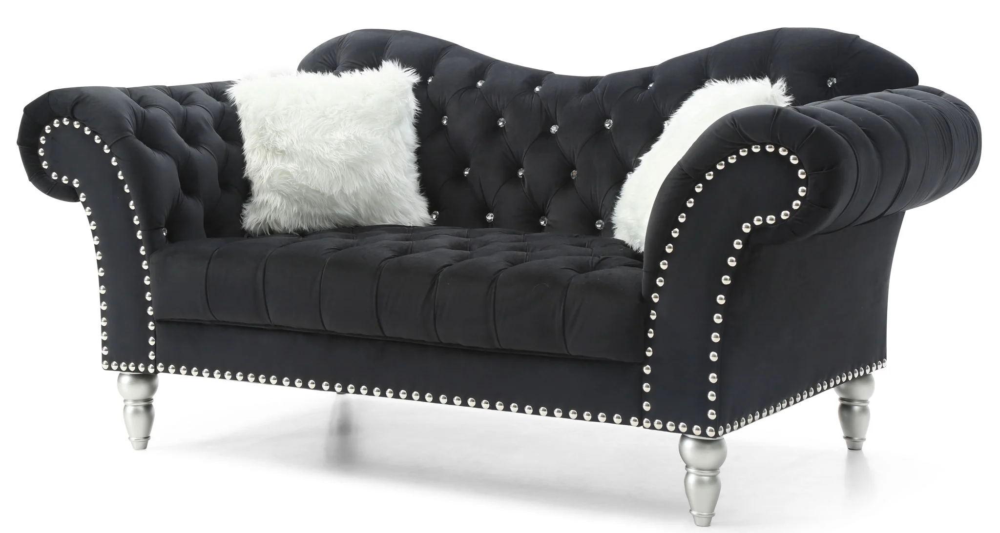 Elegant Round Arm Loveseat - Image 5