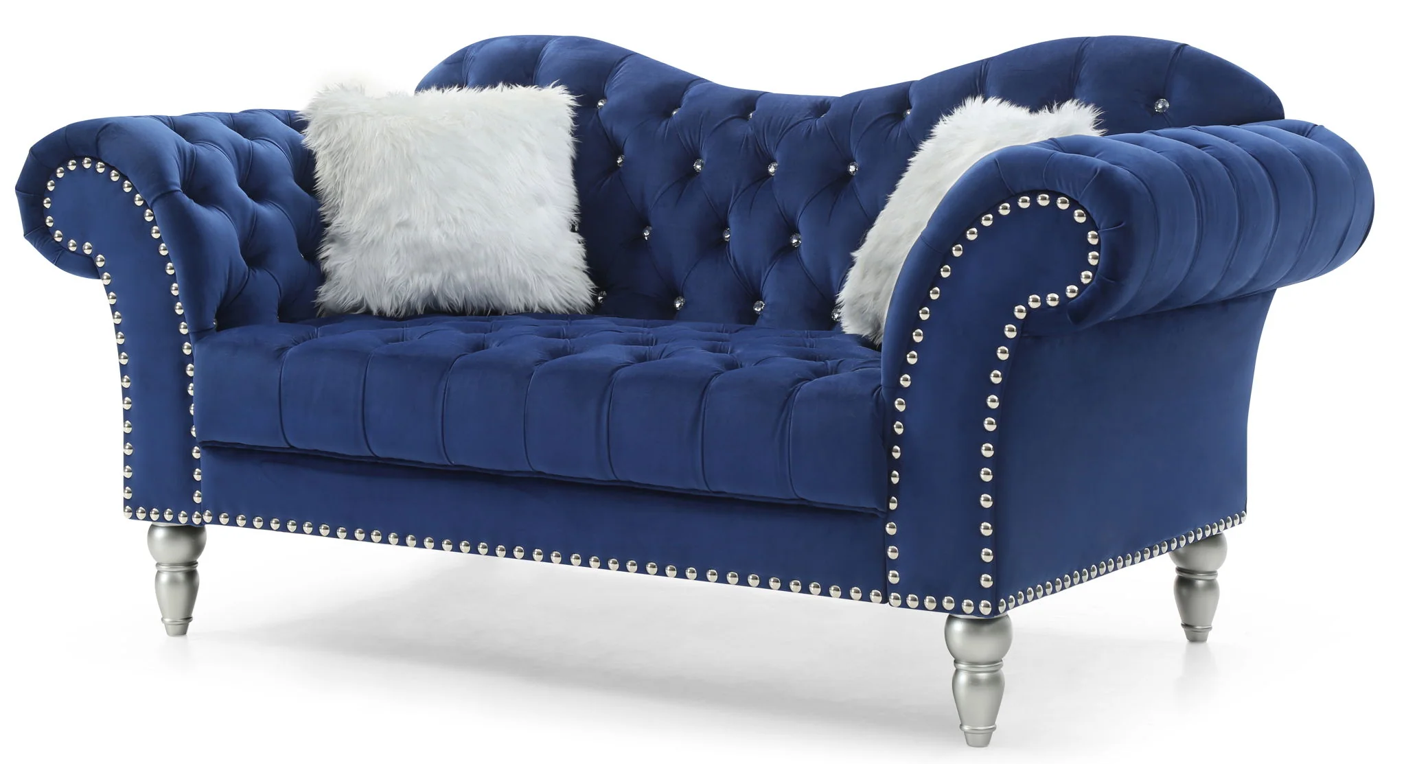 Elegant Round Arm Loveseat - Image 6