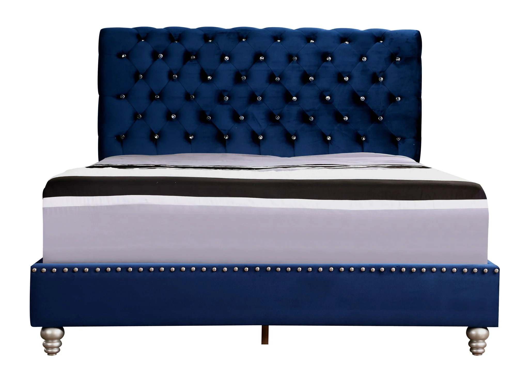 Elegant Transitional Upholstered Bed - Image 7