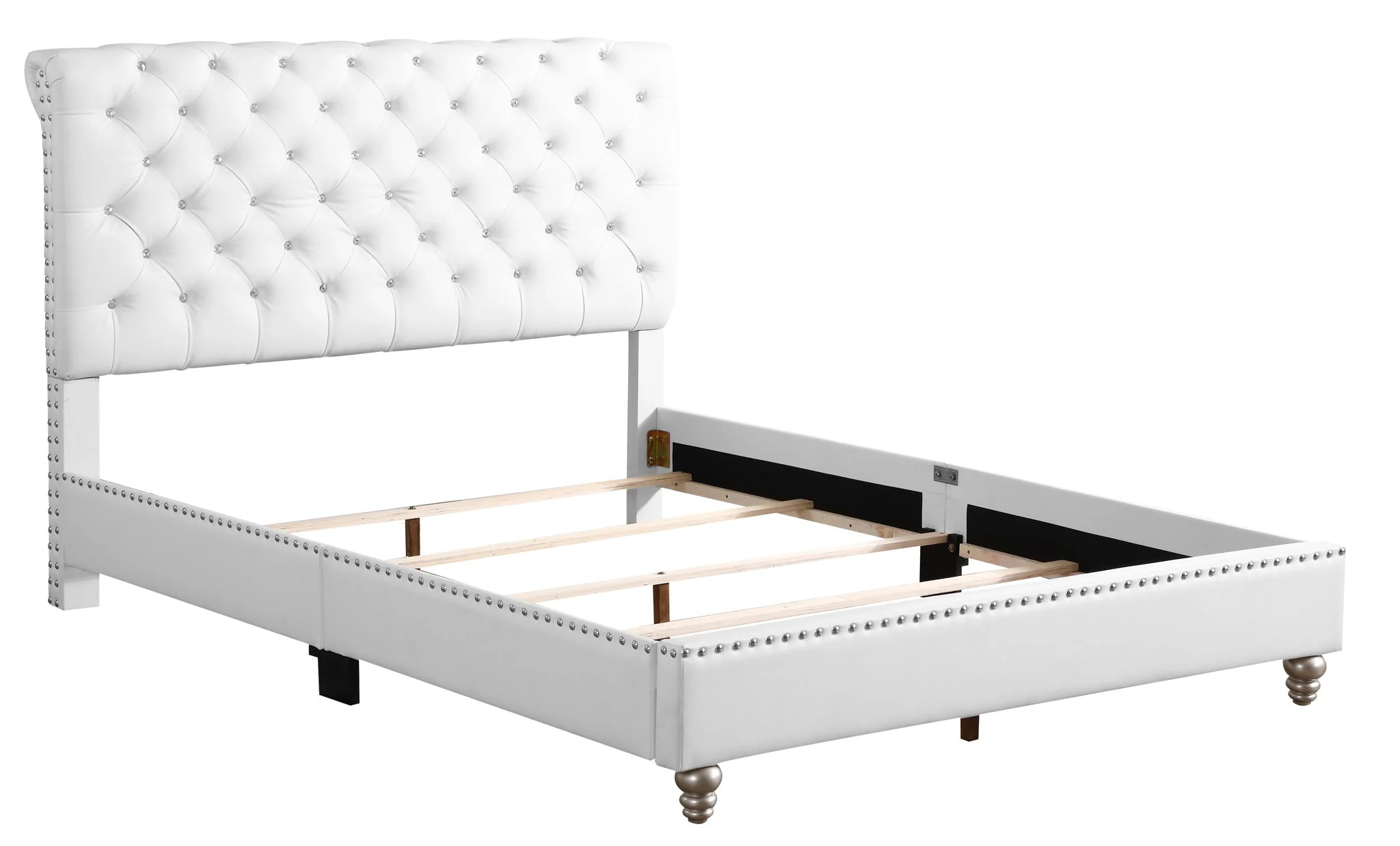 Elegant Transitional Upholstered Bed - Image 9