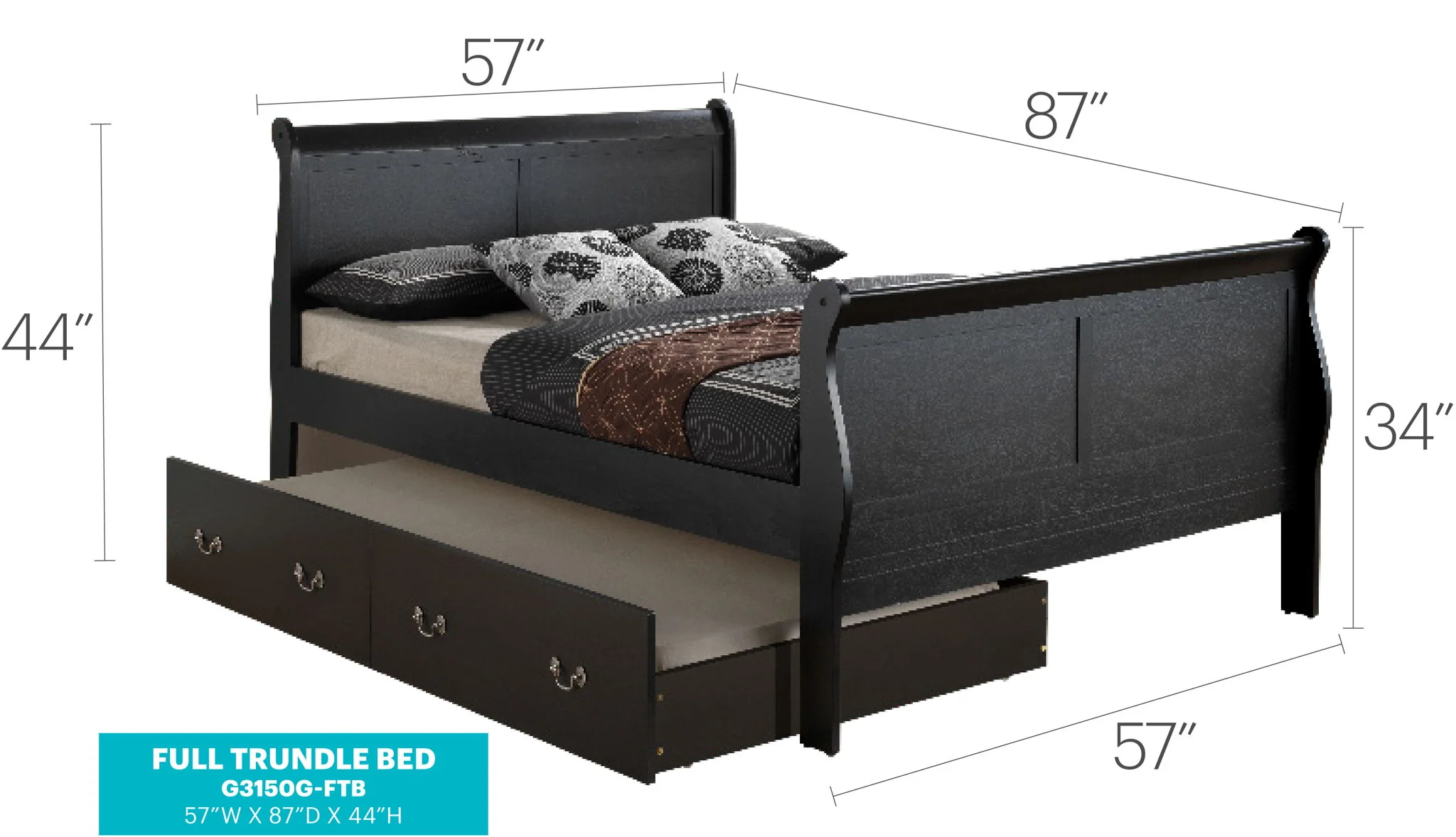 Elegant Trundle Bed With Timeless Charm - Image 23