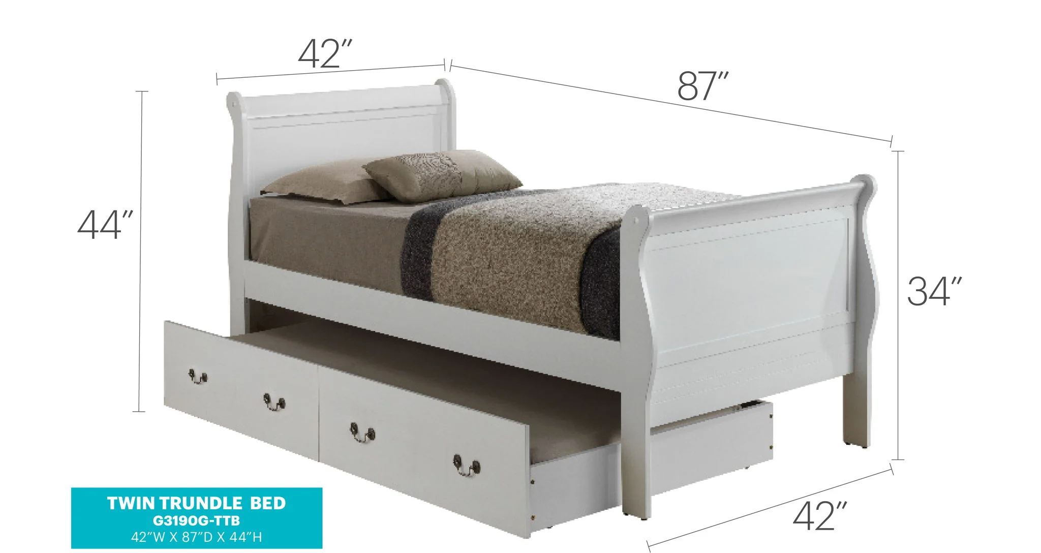 Elegant Trundle Bed With Timeless Charm - Image 41