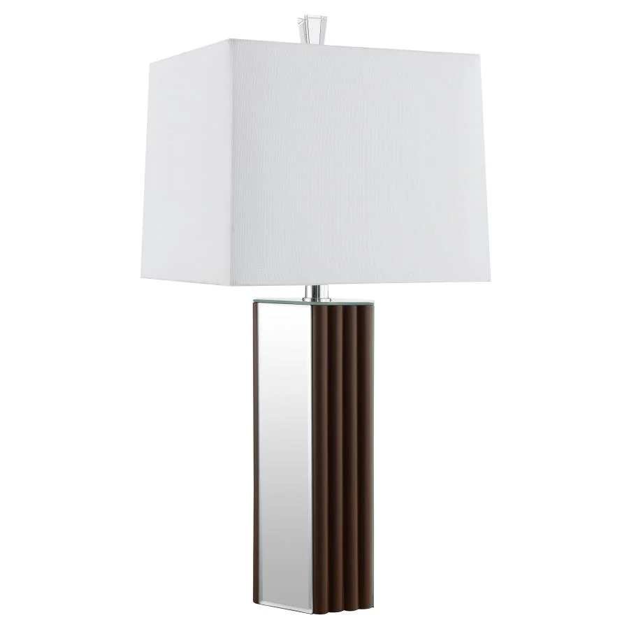 Elena - Square Tapered Mirrored Lamp - Image 2