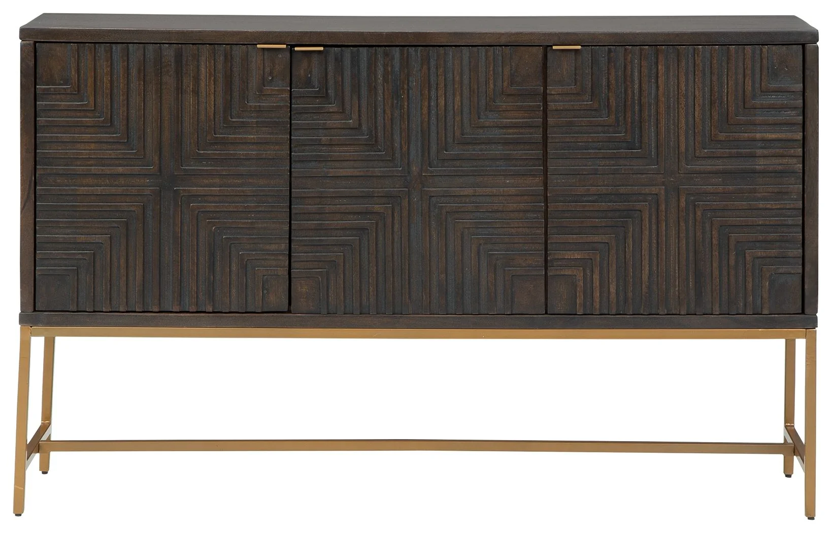 Elinmore - Accent Cabinet - Brown / Gold Finish - Image 3