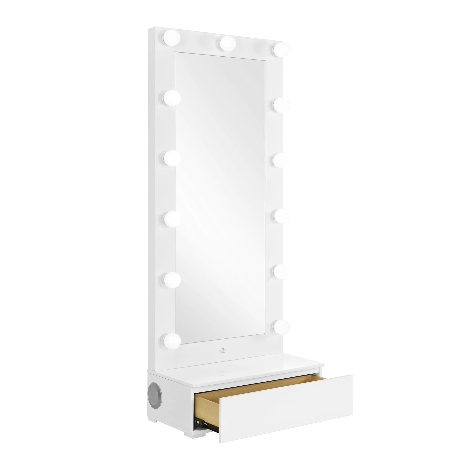 Elisa - Narrow Tall Mirror With Speaker And Drawer - Image 6