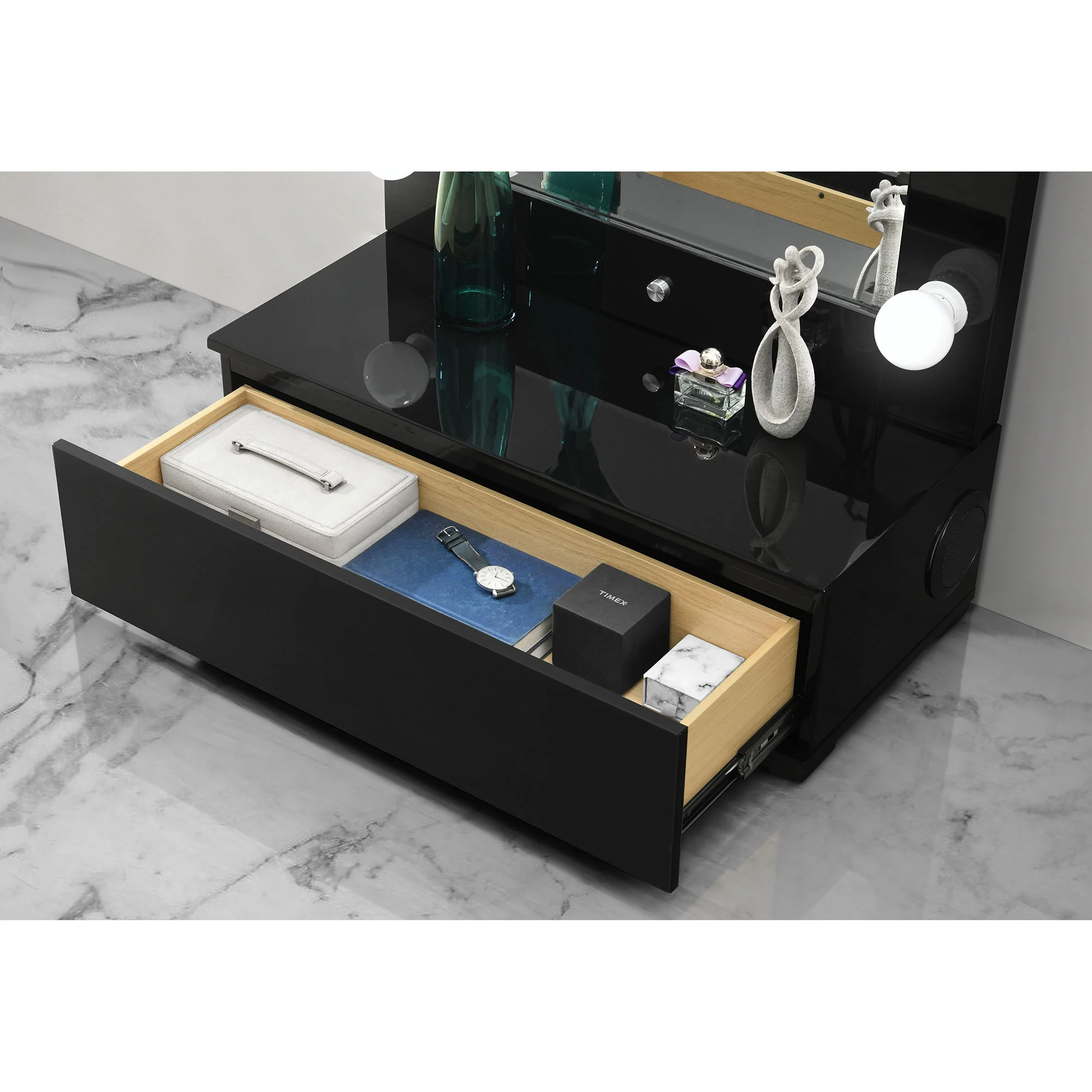 Elisa - Narrow Tall Mirror With Speaker And Drawer - Image 9