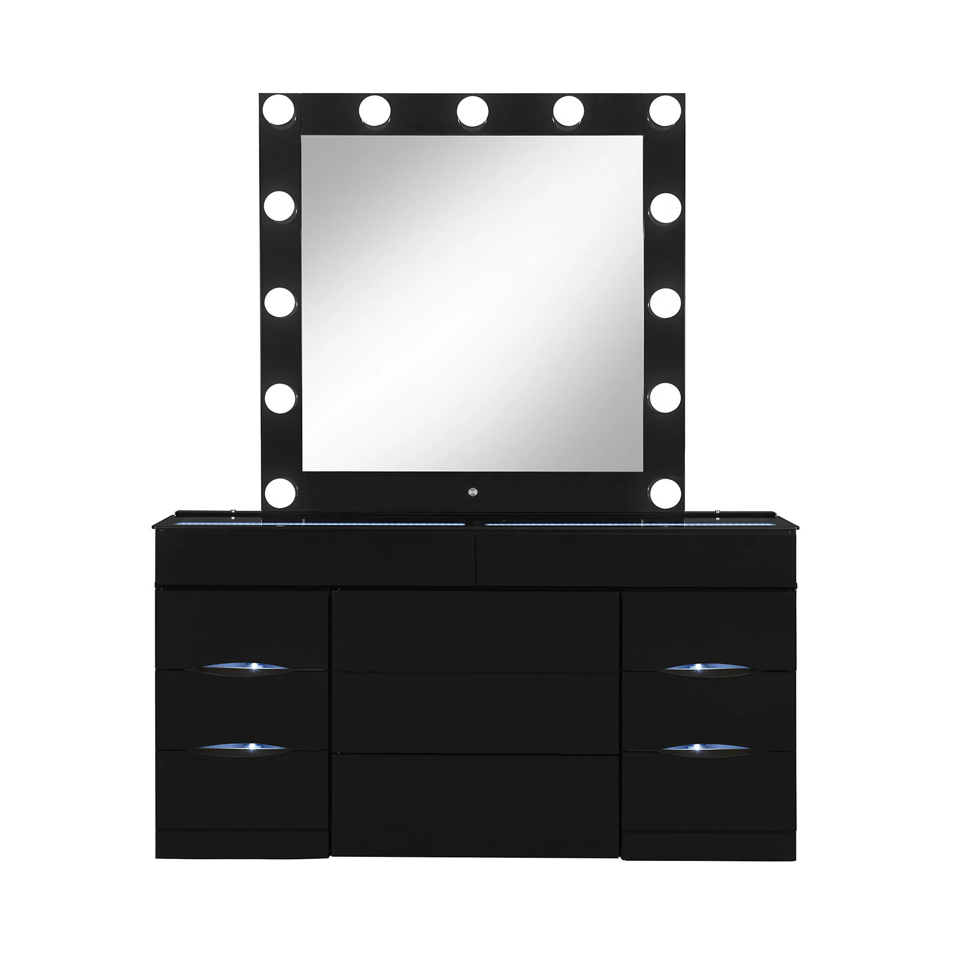 Elisa - Vanity Set With Stool And LED Bulbs - Image 2