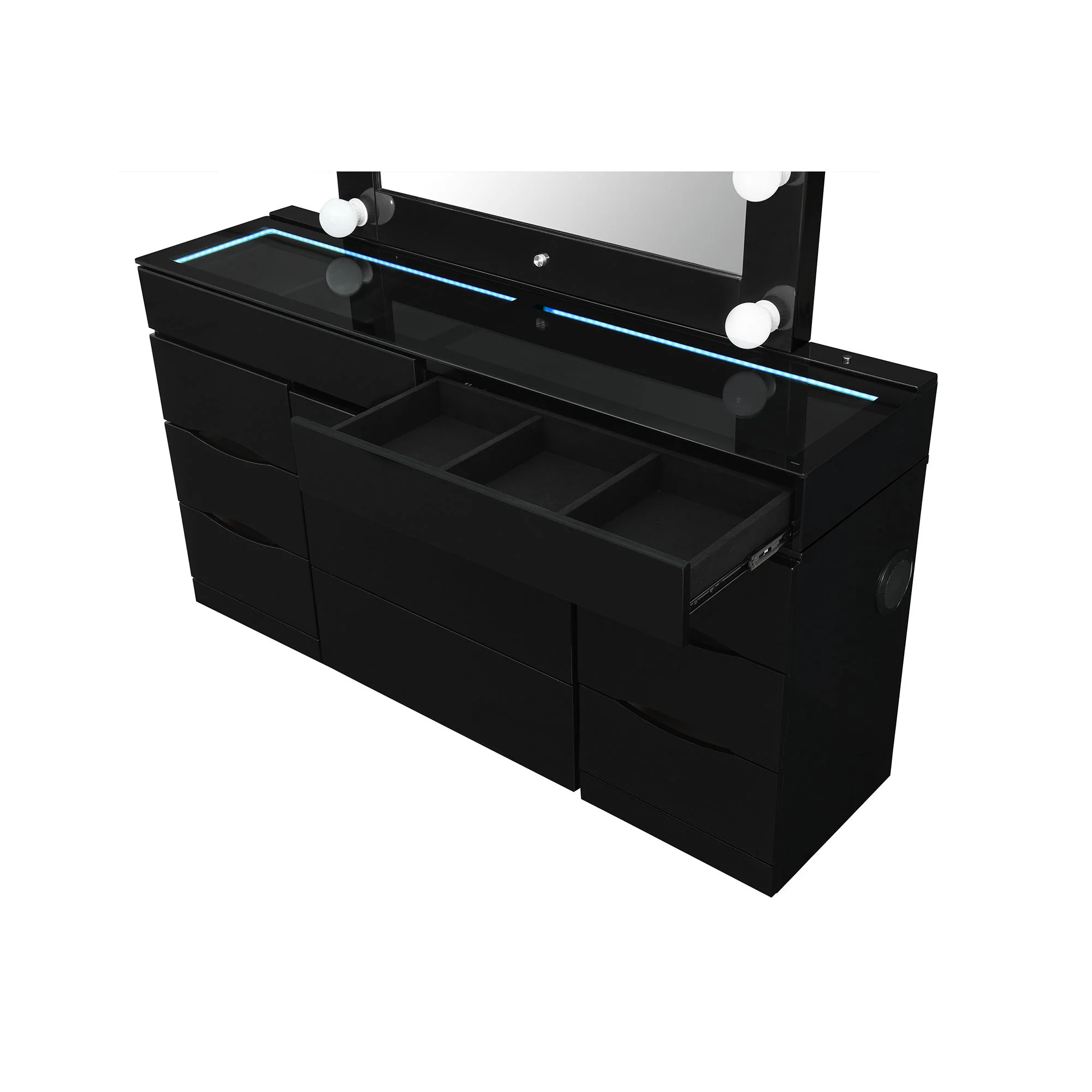 Elisa - Vanity Set With Stool And LED Bulbs - Image 4