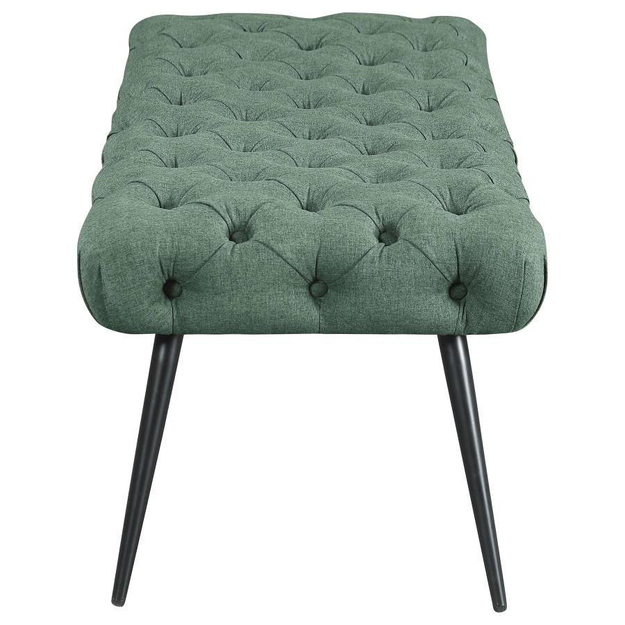 Ella - Upholstered Tufted Bench Metal Legs - Image 13