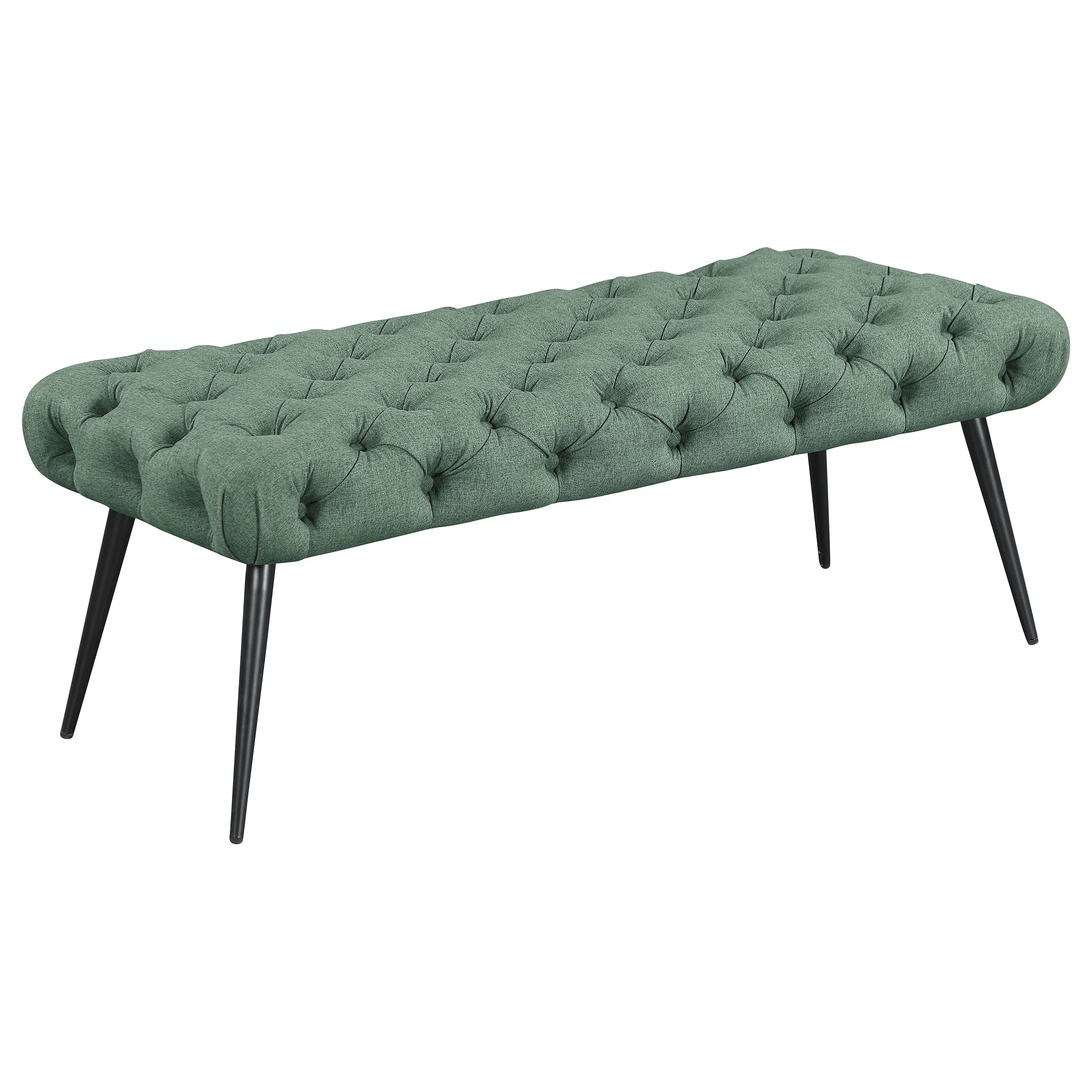 Ella - Upholstered Tufted Bench Metal Legs - Image 25