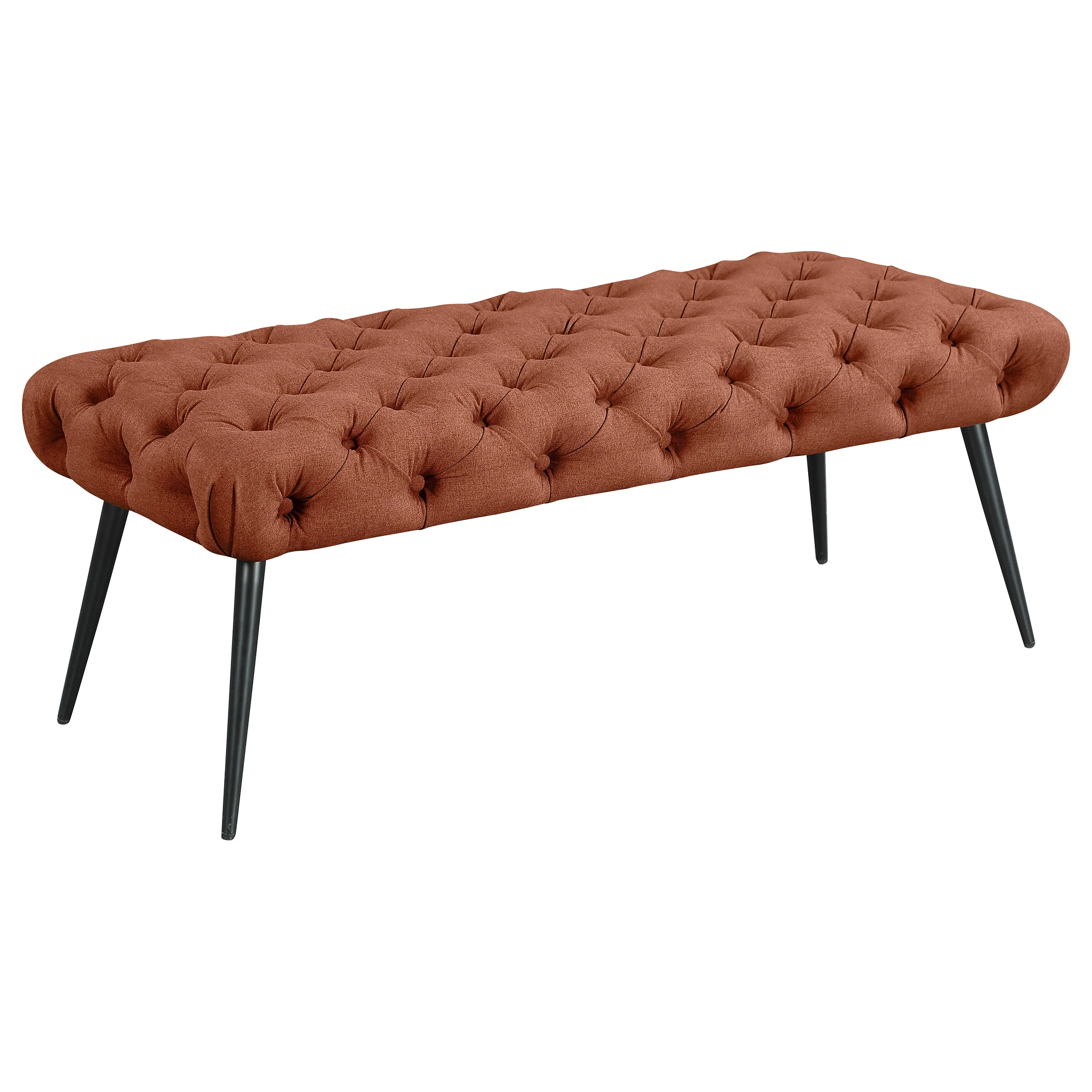 Ella - Upholstered Tufted Bench Metal Legs - Image 26