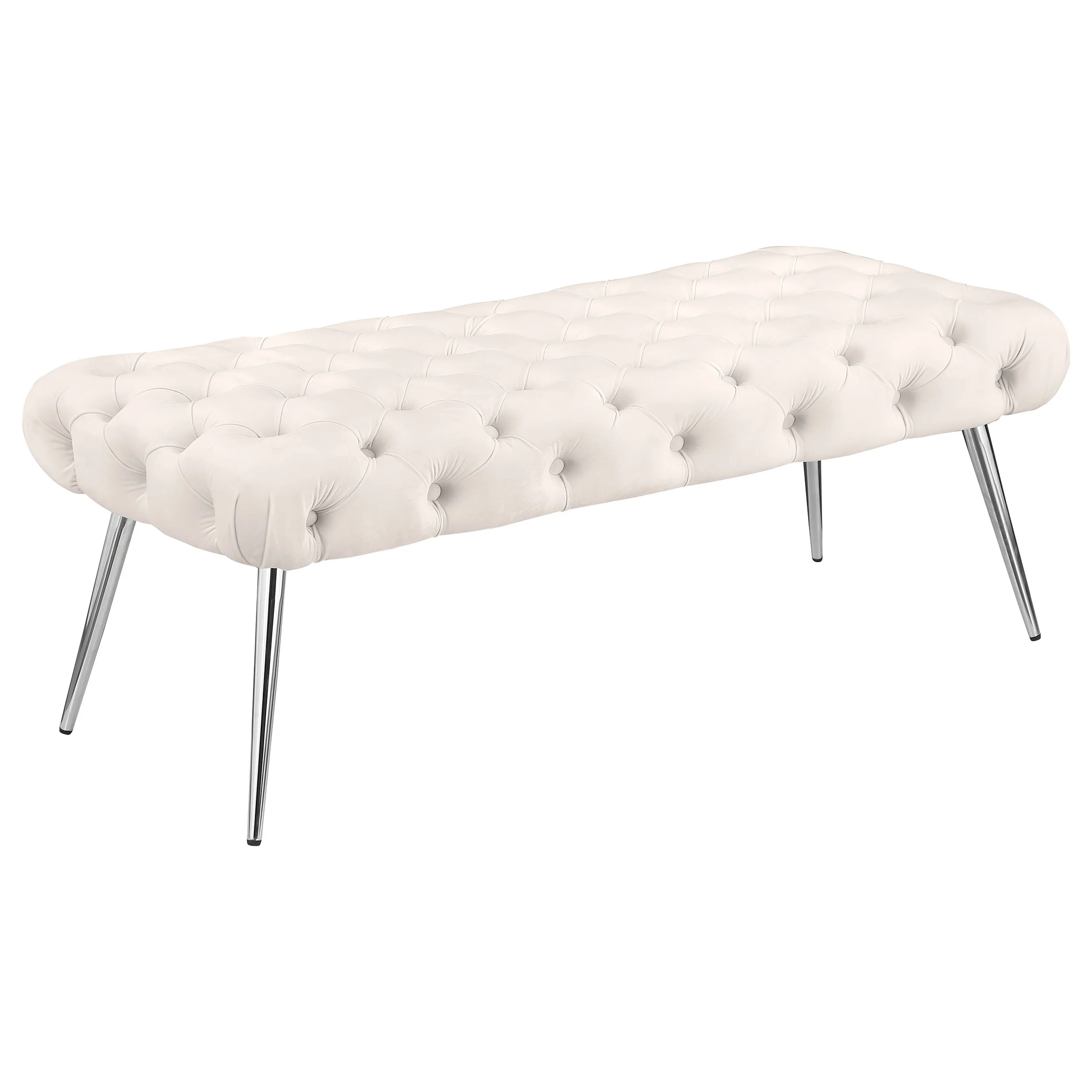 Ella - Upholstered Tufted Bench Metal Legs - Image 27