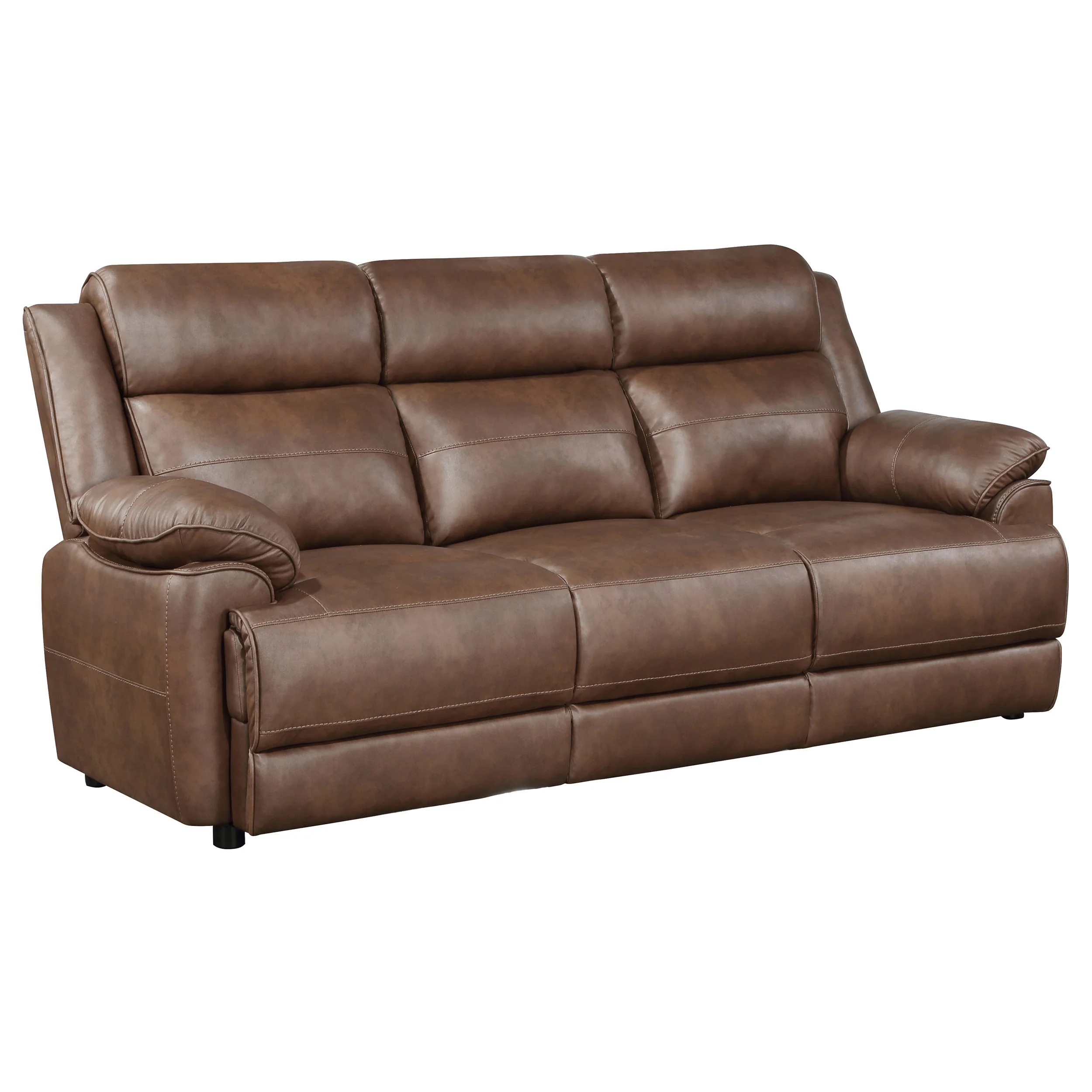Ellington - Upholstered Padded Arm Sofa - Dark Brown - Image 13
