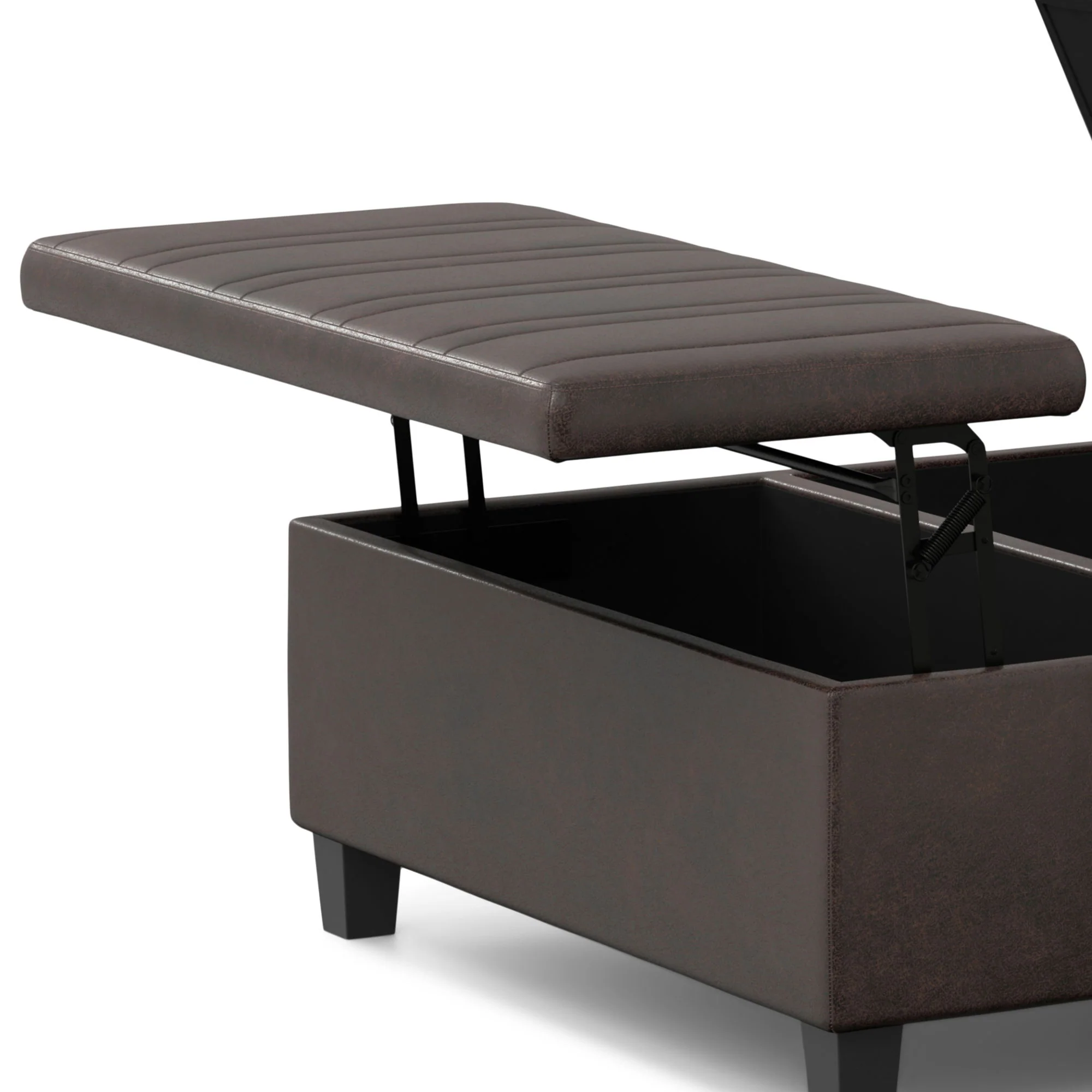 Ellis - Upholstered Coffee Table Storage Ottoman - Image 4