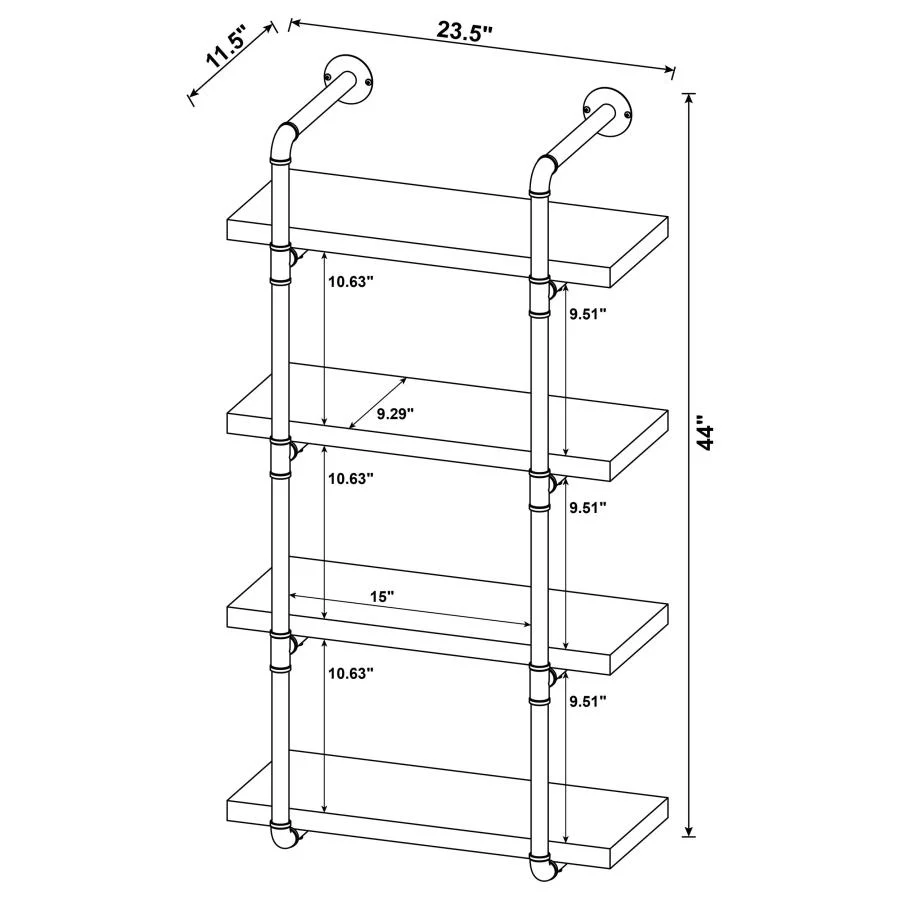 Elmcrest - 4-Shelf Wall Bookshelf - Image 30