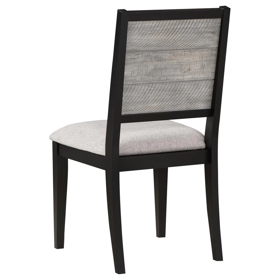 Elodie - Wood Dining Side Chair (Set of 2) - Gray And Black - Image 7