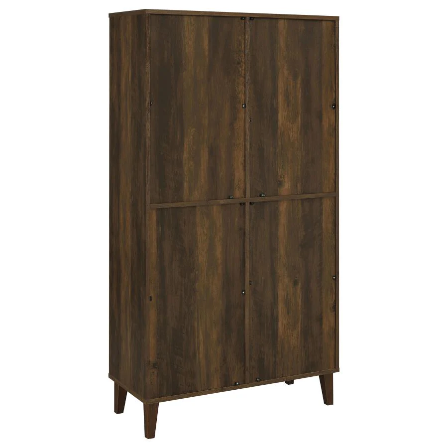 Elouise - 4 Door Engineered Wood Tall Accent Cabinet - Dark Pine - Image 6