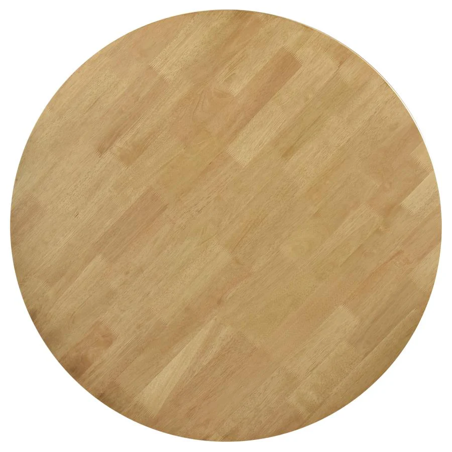 Elowen - Round Solid Wood Dining Table - Light Walnut - Image 4