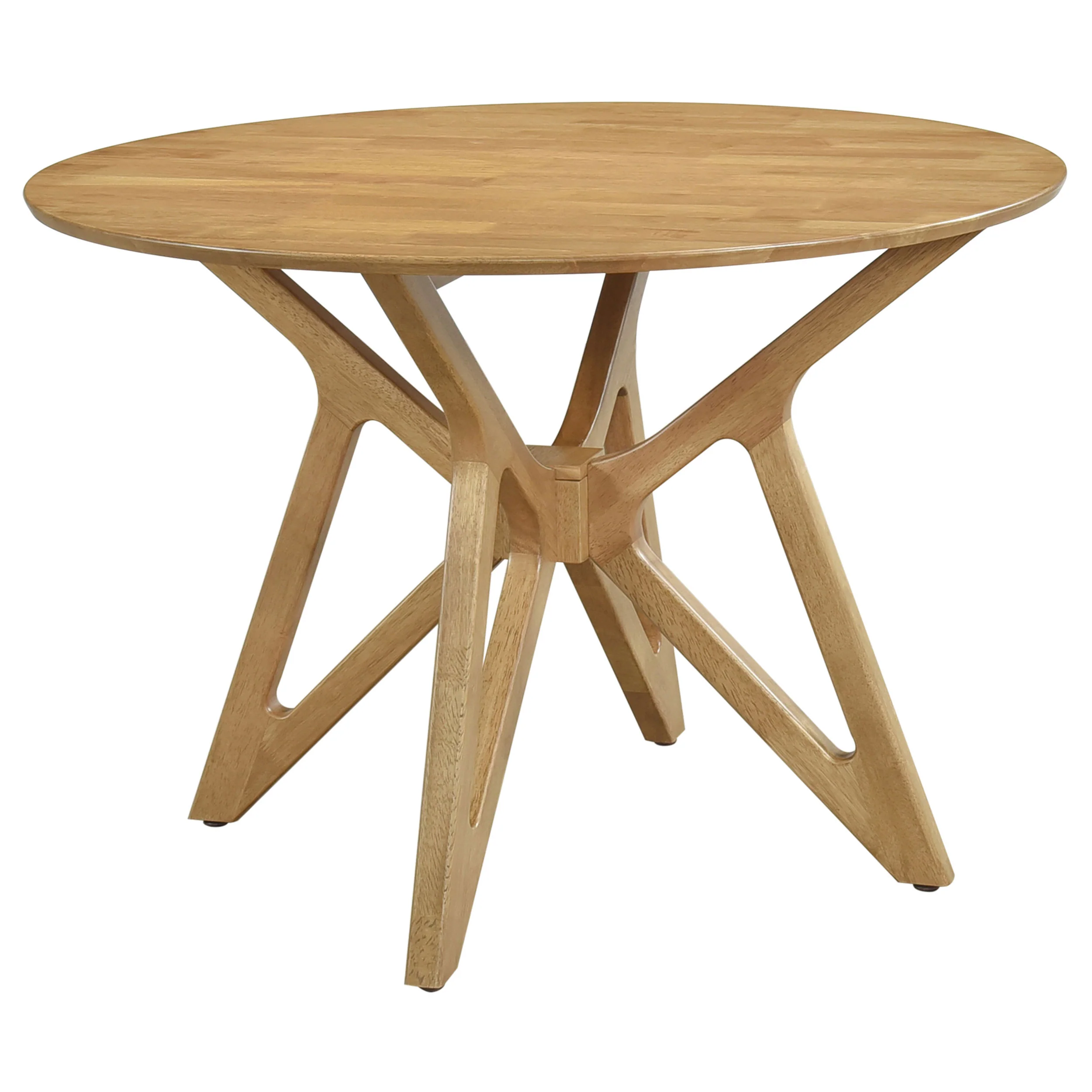 Elowen - Round Solid Wood Dining Table - Light Walnut - Image 8