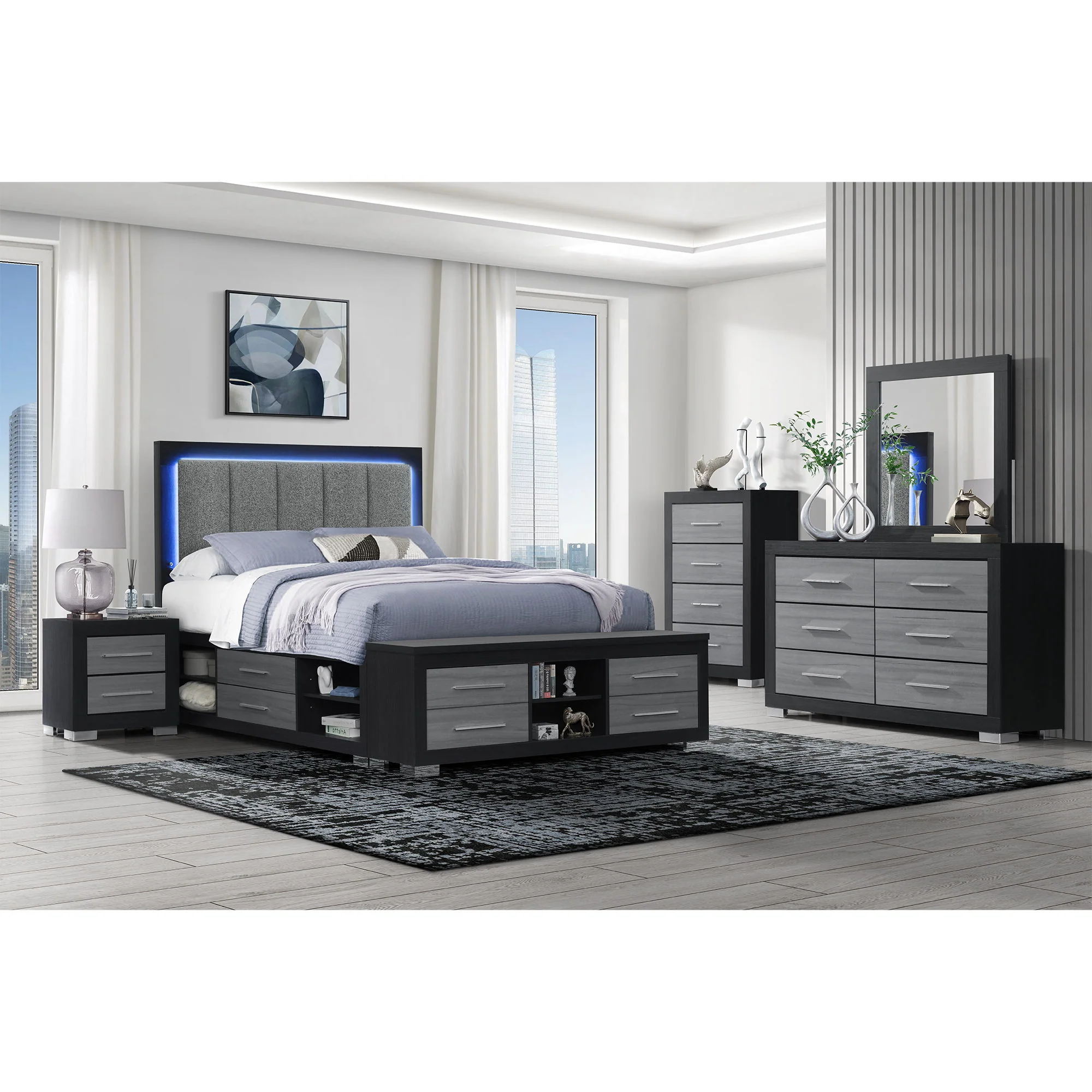 Elsa - 2 Toned And Dresser With Bar Handle And Construction - Image 4