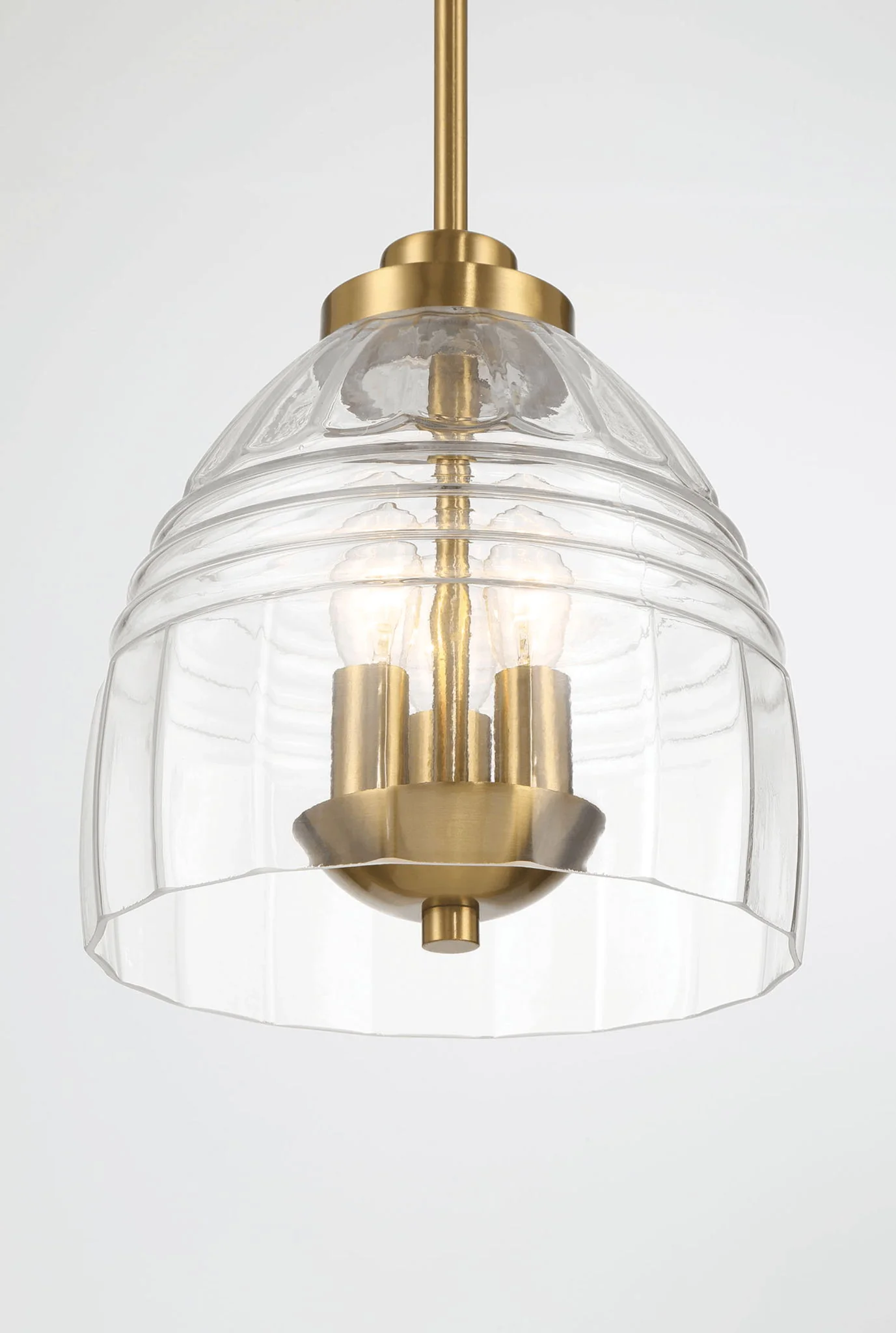 Ember - 3 Candle Lights Chain Pendant - Clear / Gold - Image 6