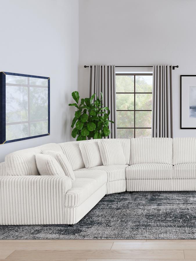 Emberson Upholstered Armless Loveseat / Wedge Ivory