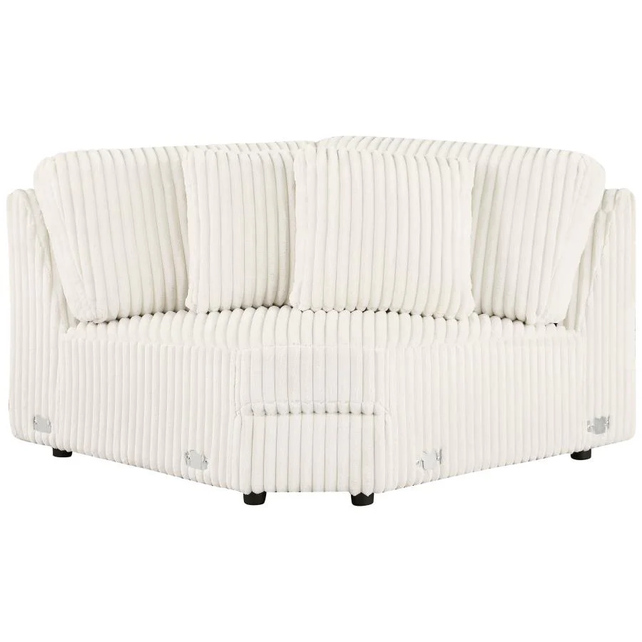 Emberson Upholstered Armless Loveseat / Wedge Ivory - Image 19