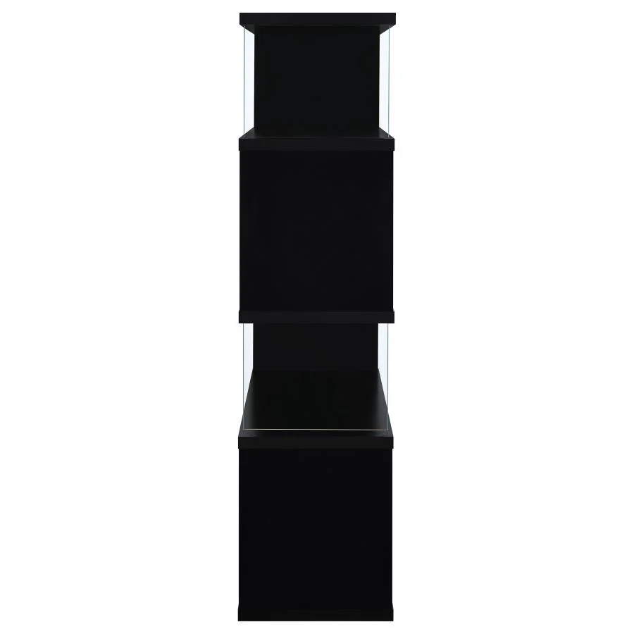 Emelle - 4-Shelf Glass Panel Bookshelf - Image 11