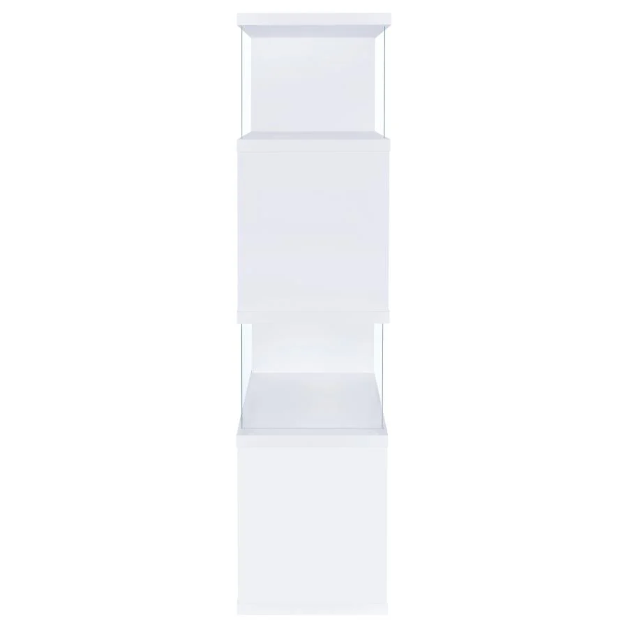 Emelle - 4-Shelf Glass Panel Bookshelf - Image 19