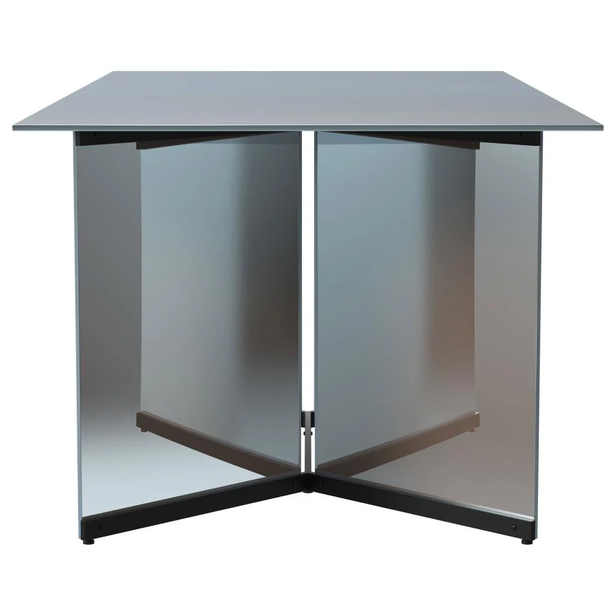 Emery - Rectangular Mirrored Dining Table - Silver - Image 5