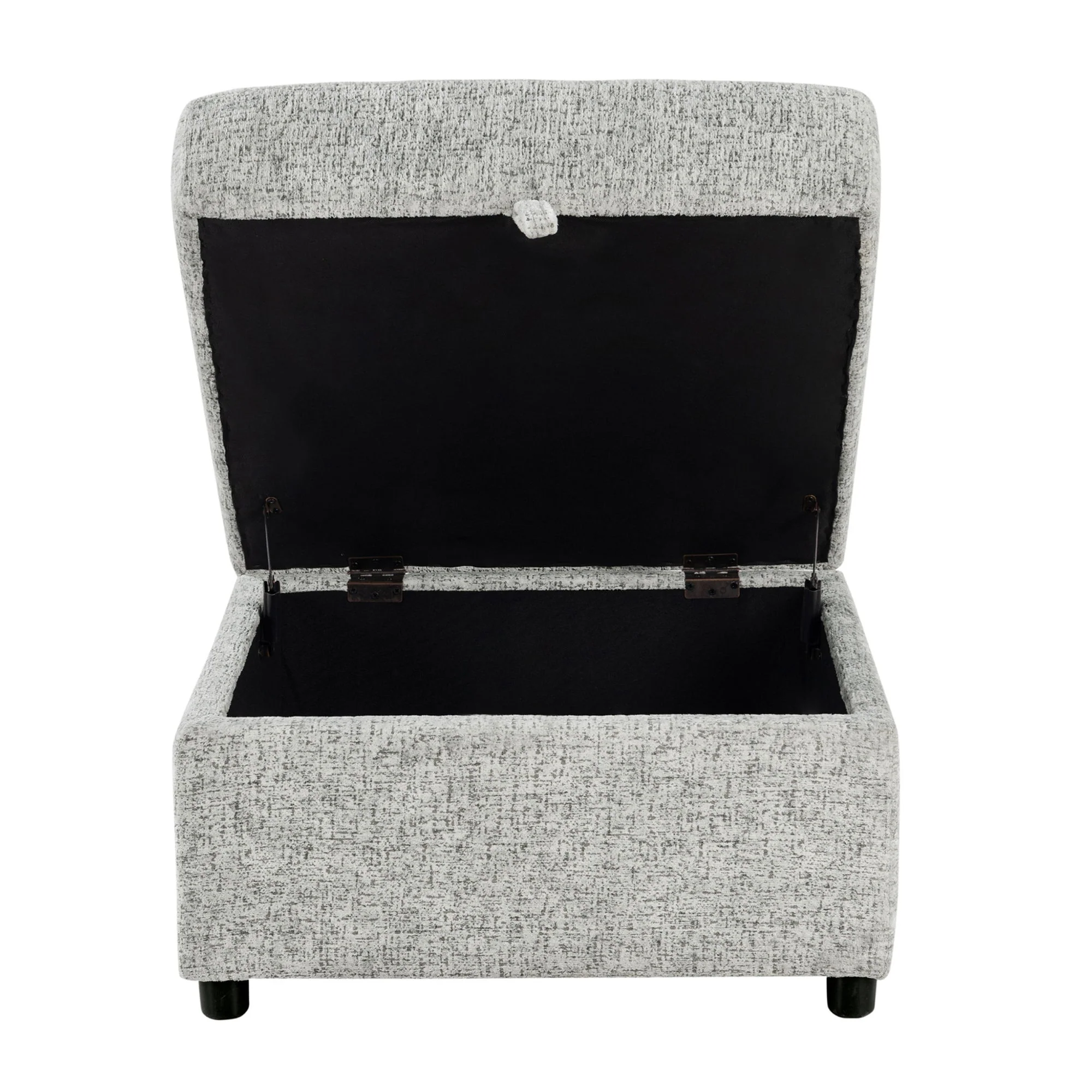 Emiliano - Sectional Sofa With 3 Pillows And Storage Ottoman - Nickel - Image 3