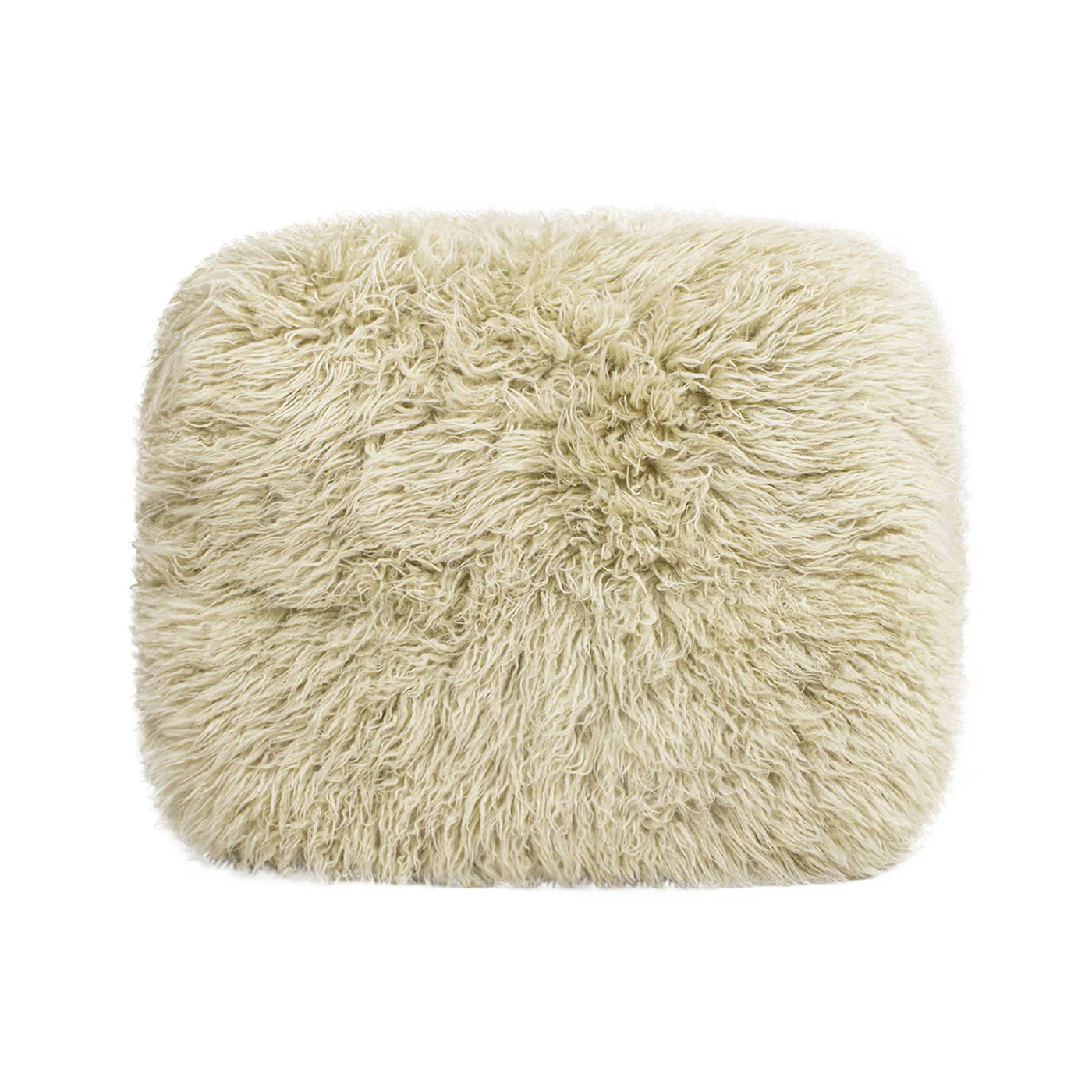 Enchante - New Zealand Sheepskin Rectangular Accent Ottoman - Taupe / Natural - Image 5