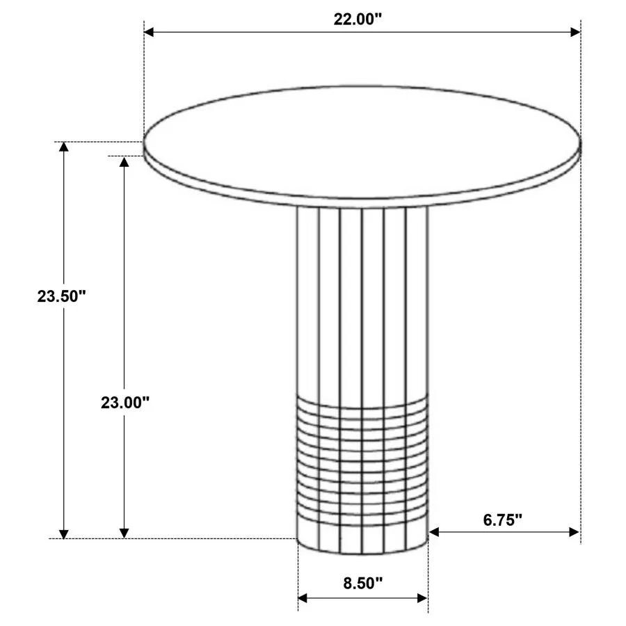 Astoria - Round Genuine Marble Side End Table - White - Image 6
