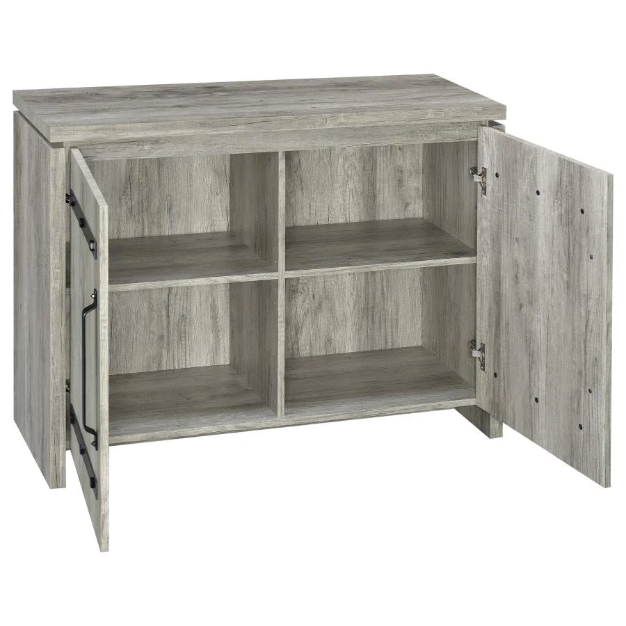 Enoch - 2 Door Engineered Wood Accent Cabinet - Gray Driftwood - Image 3