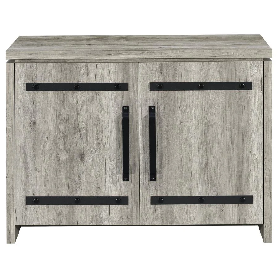 Enoch - 2 Door Engineered Wood Accent Cabinet - Gray Driftwood - Image 4