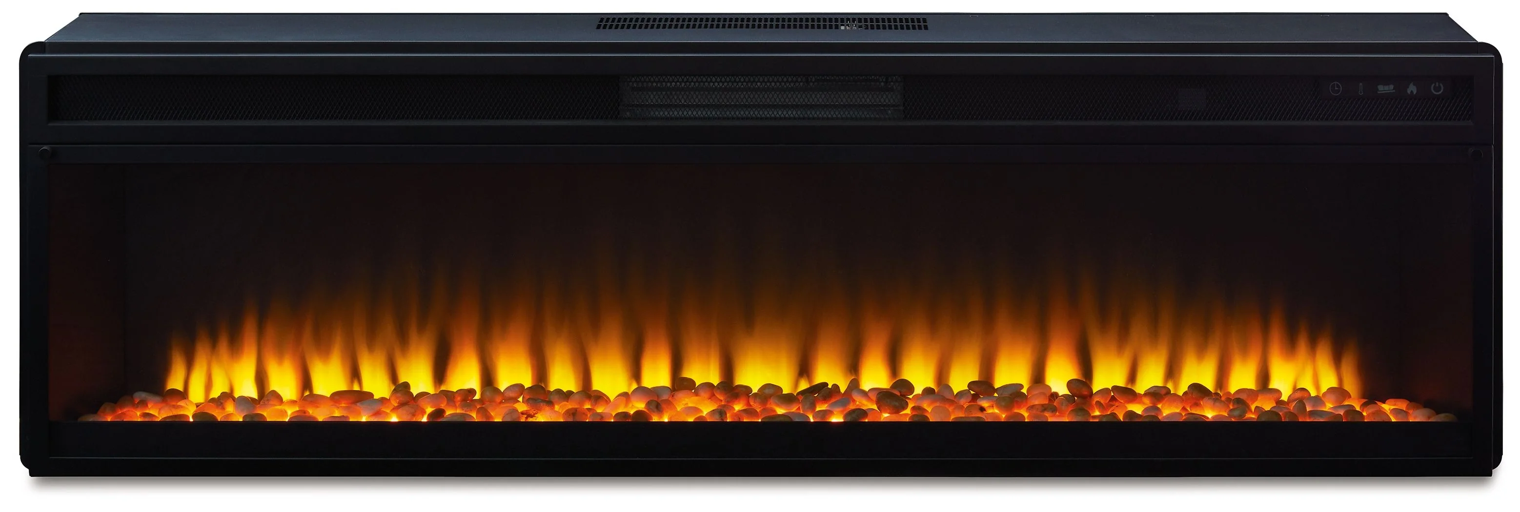 Entertainment Accessories - Wide Fireplace Insert - Black - Image 3
