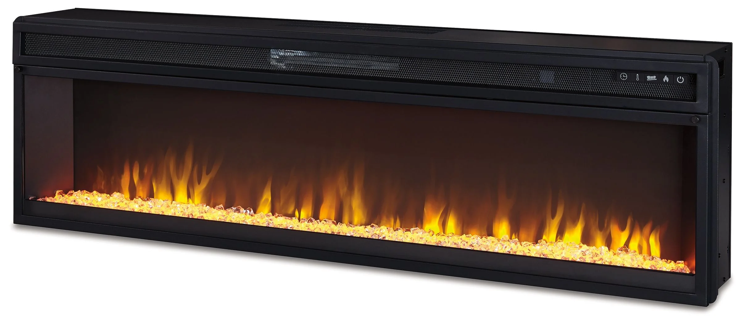 Entertainment Accessories - Wide Fireplace Insert - Black - Image 4