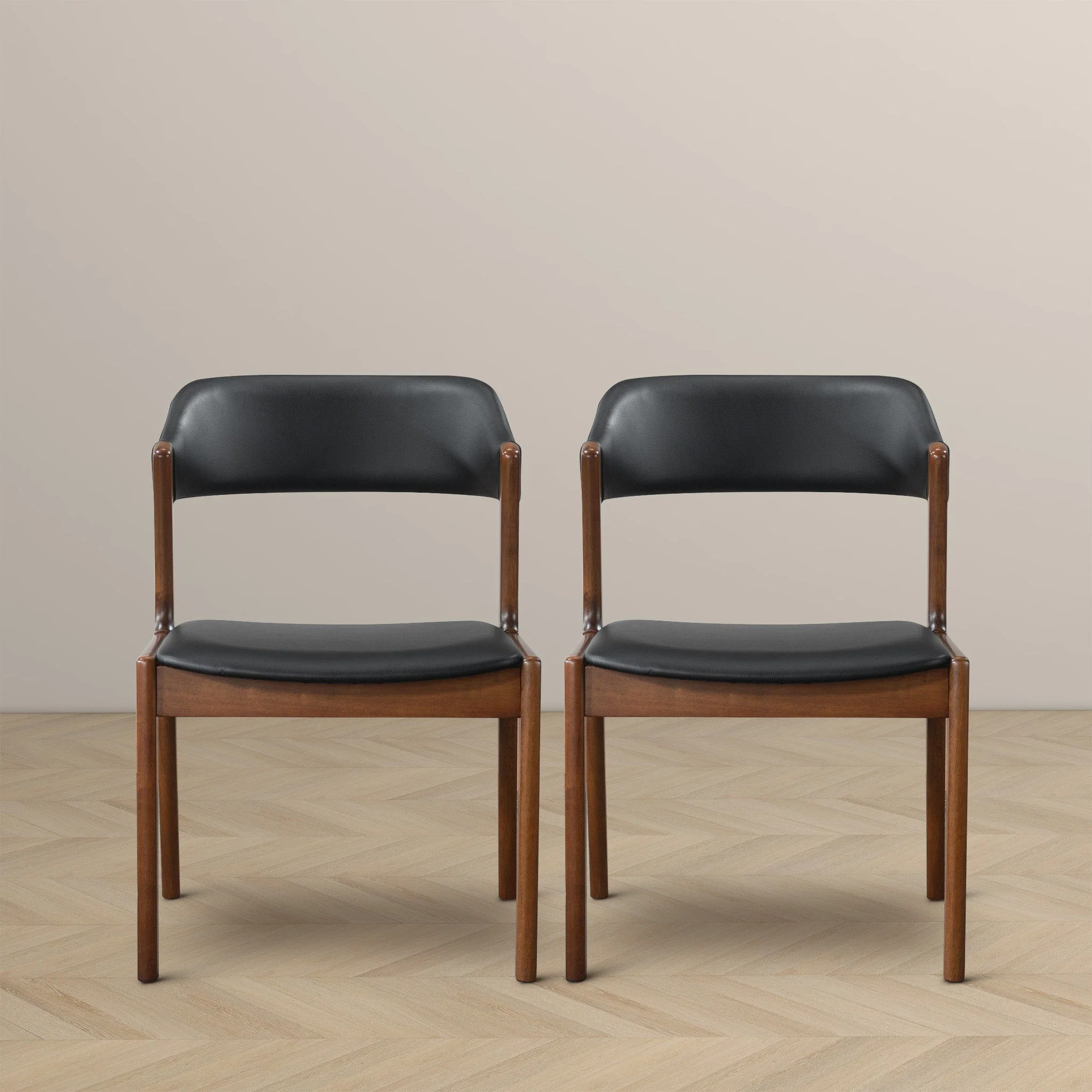 Enzo - Dining Chair (Set of 2) - Black / Brown - Image 7